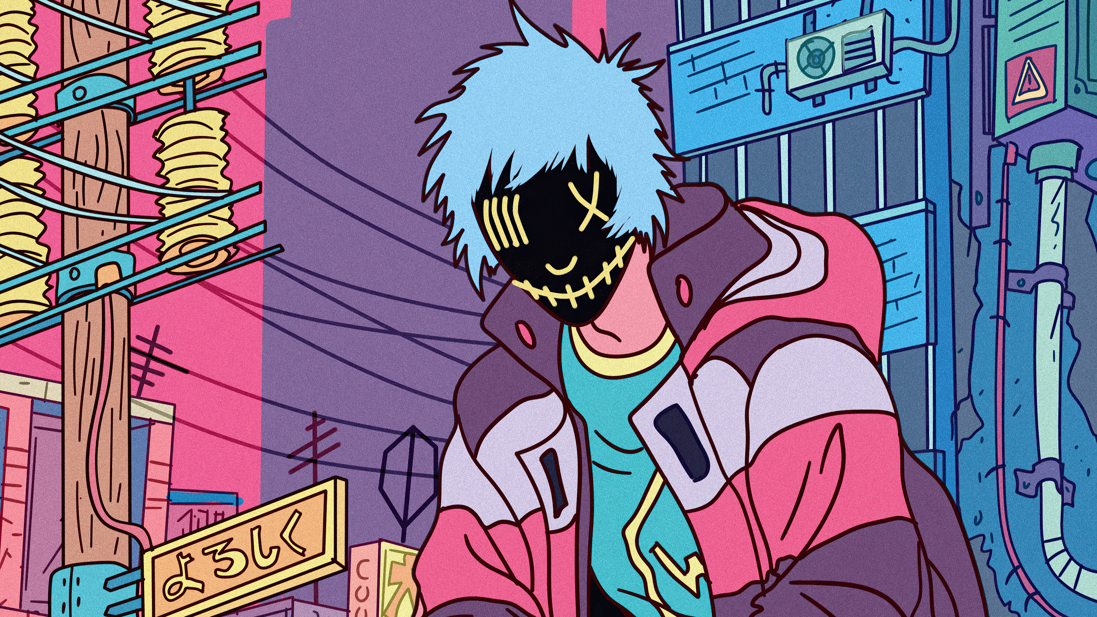 Download Mask Anime Boy Anime Boy 4k