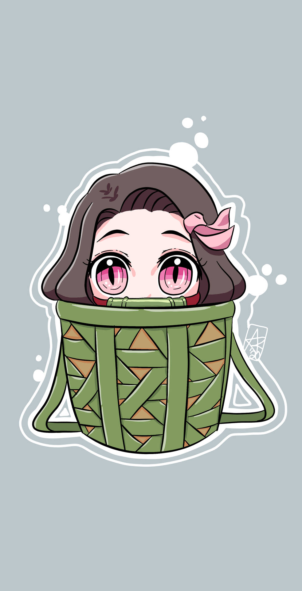 Download Chibi Nezuko From Demon Slayer Wallpaper