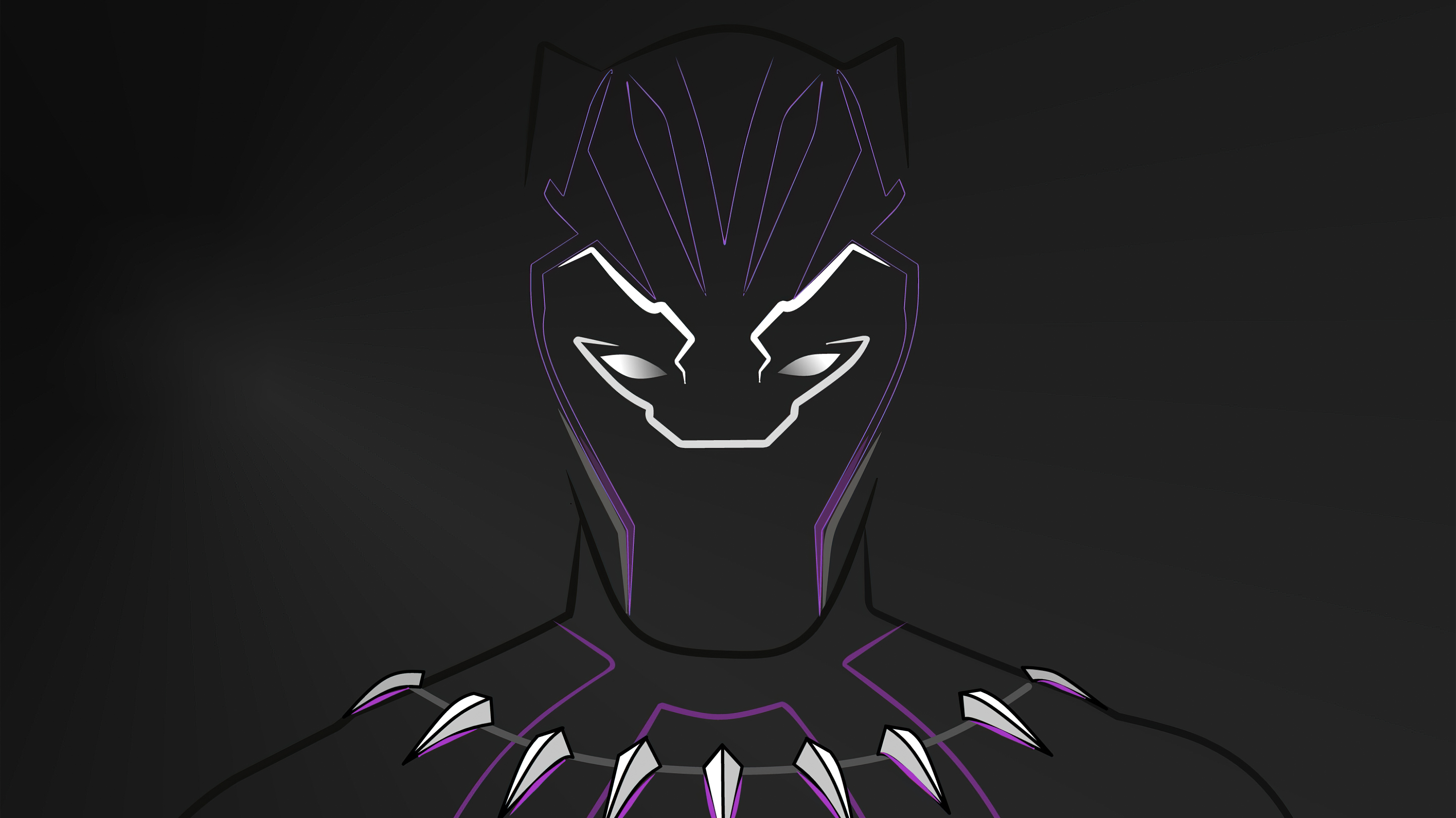 Black Panther Minimal Purple 5k, HD Superheroes, 4k Wallpaper, Image, Background, Photo and Picture