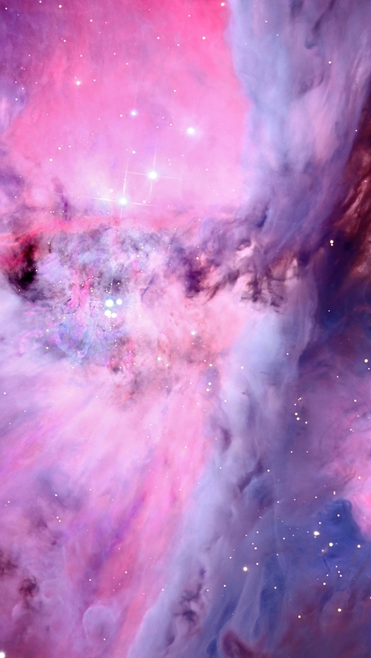 Pink nebula in space Wallpaper 4k for iPhone and Mobile Phone