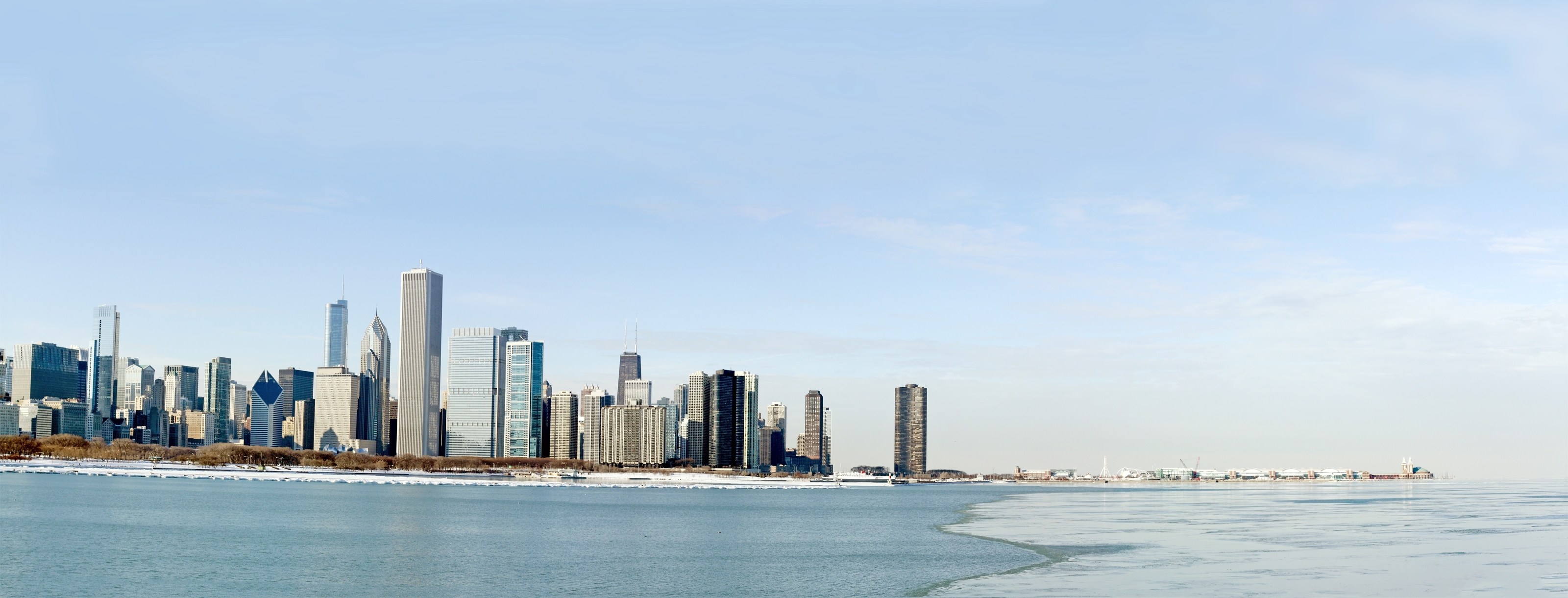 Chicago Skyline In The Winter Wall Mural Your Way
