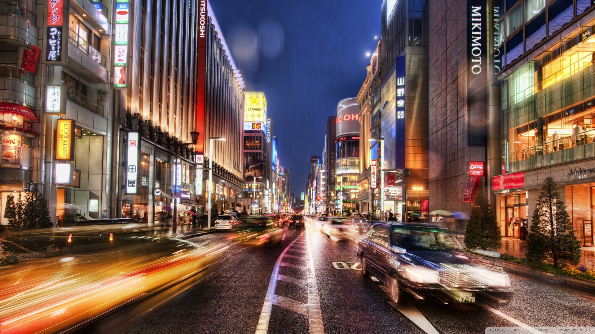Tokyo Street At Night, HDR Ultra HD Desktop Background Wallpaper for 4K UHD TV, Multi Display, Dual Monitor, Tablet