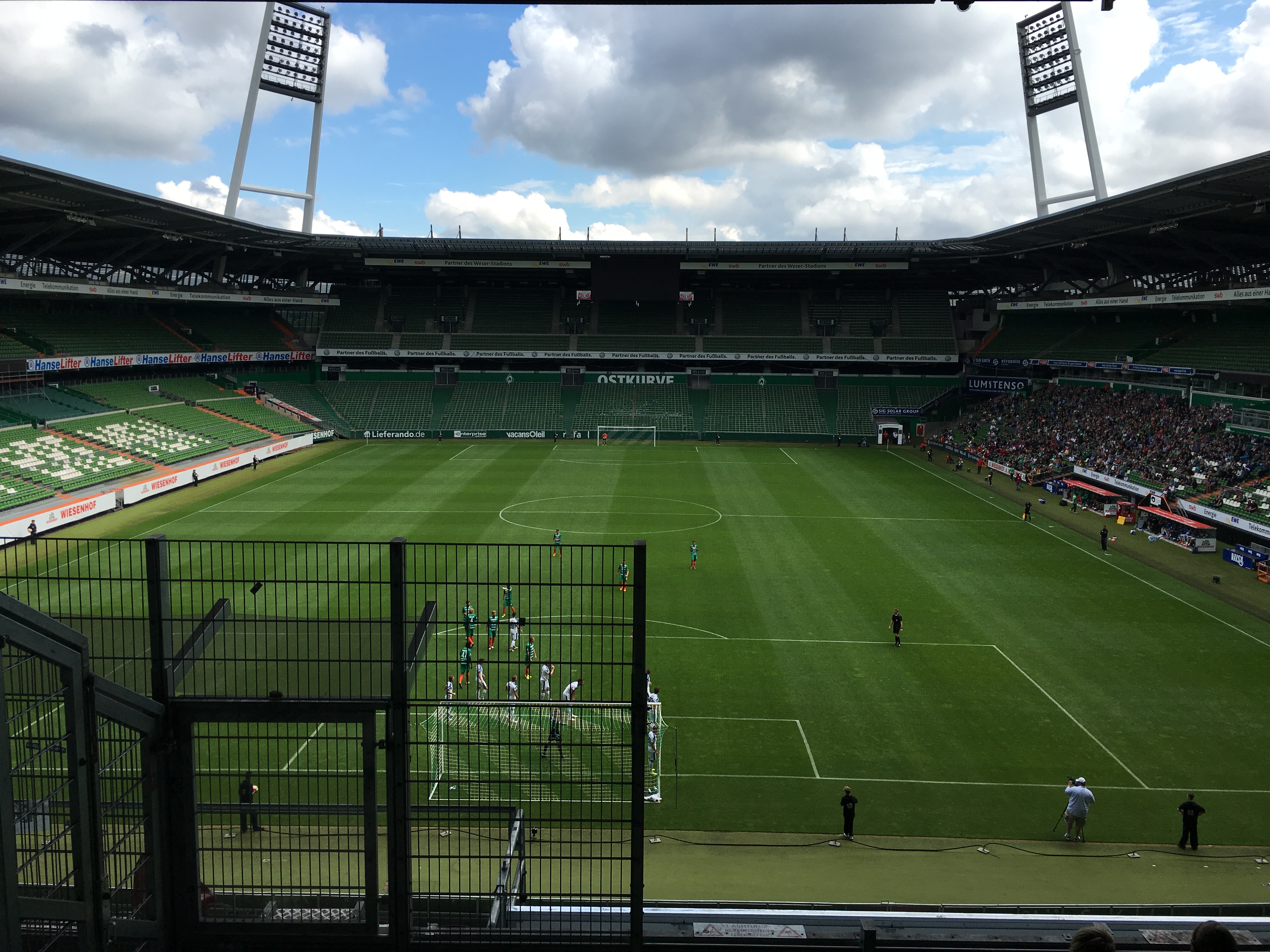 Das Weserstadion im Spiel der Sportfreunde Lotte gegen Werder Bremen