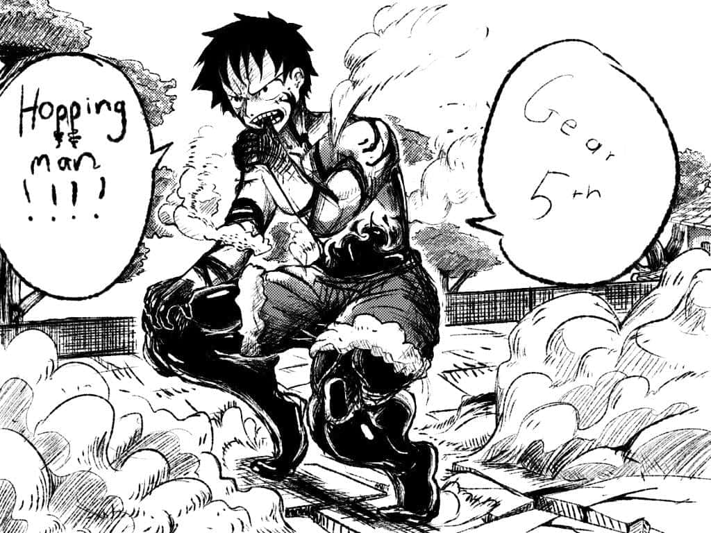 One Piece manga panel  One piece manga, Luffy gear 5, One piece gear 5