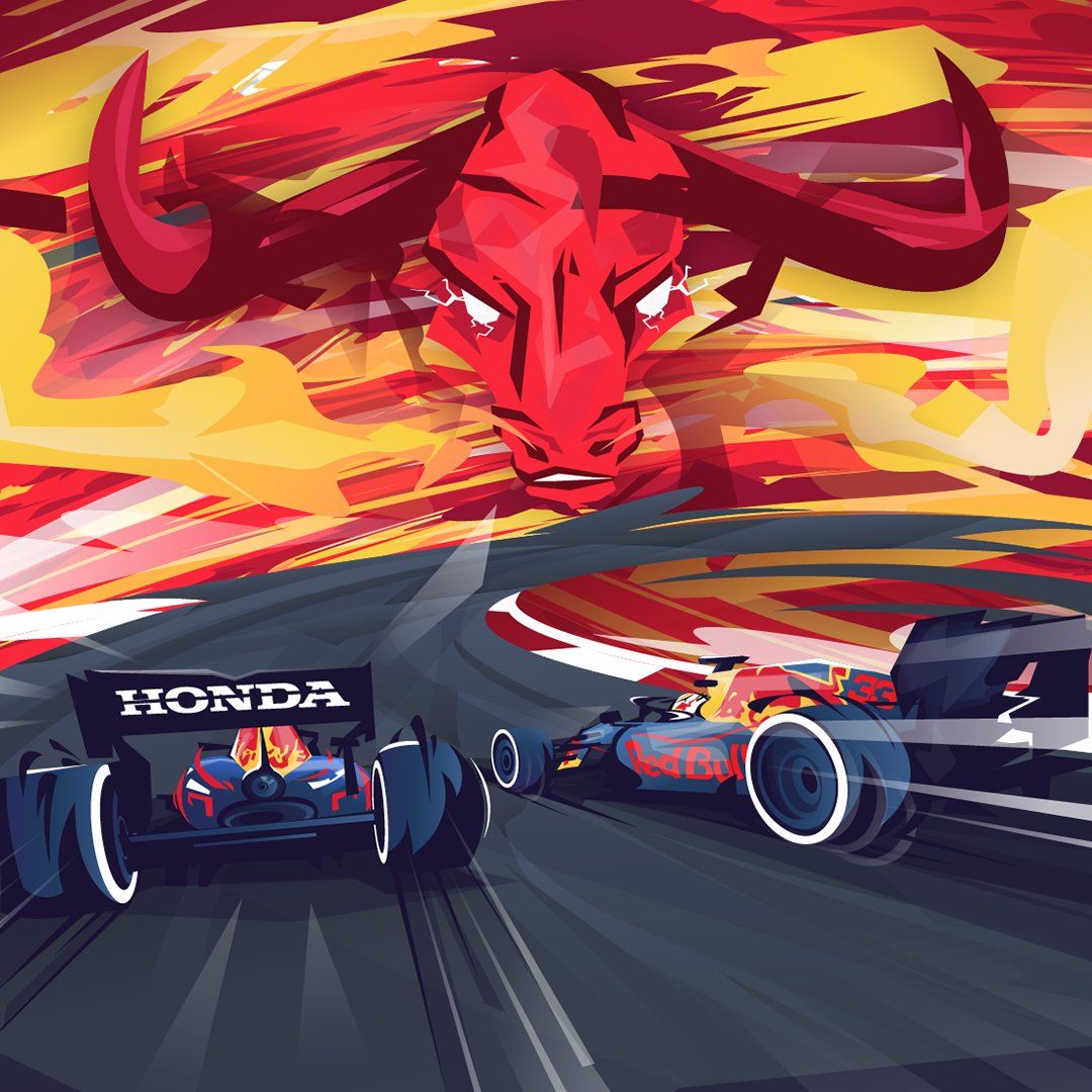 Red Bull Racing Honda on Twitter. Red bull racing, Red bull f1, Racing art