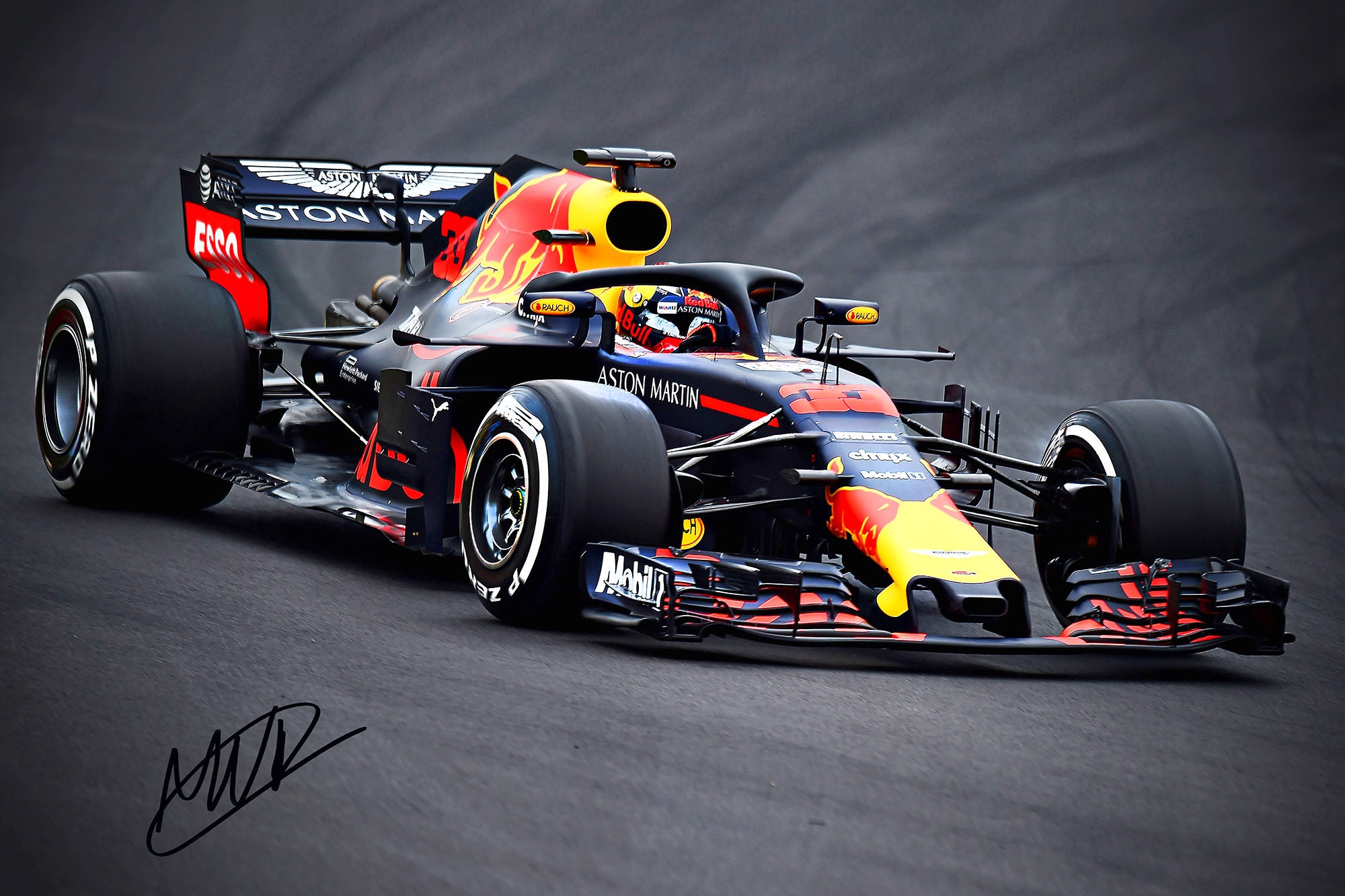 Red Bull Racing F1 With Pre Printed Max Verstappen Autograph