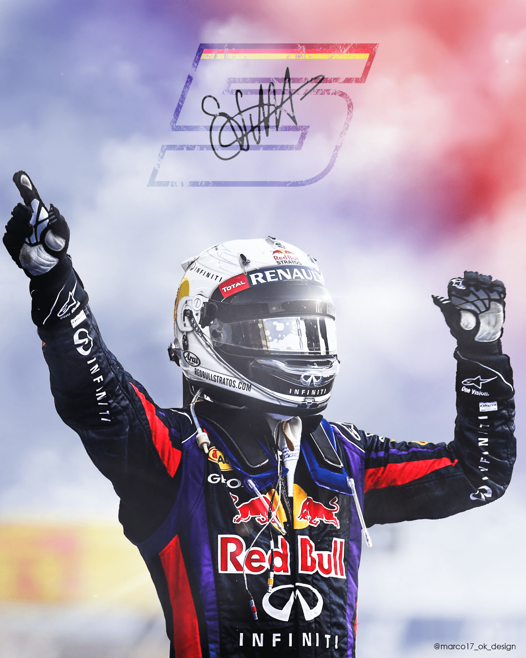 Sebastian Vettel Red Bull Artwork / Wallpaper