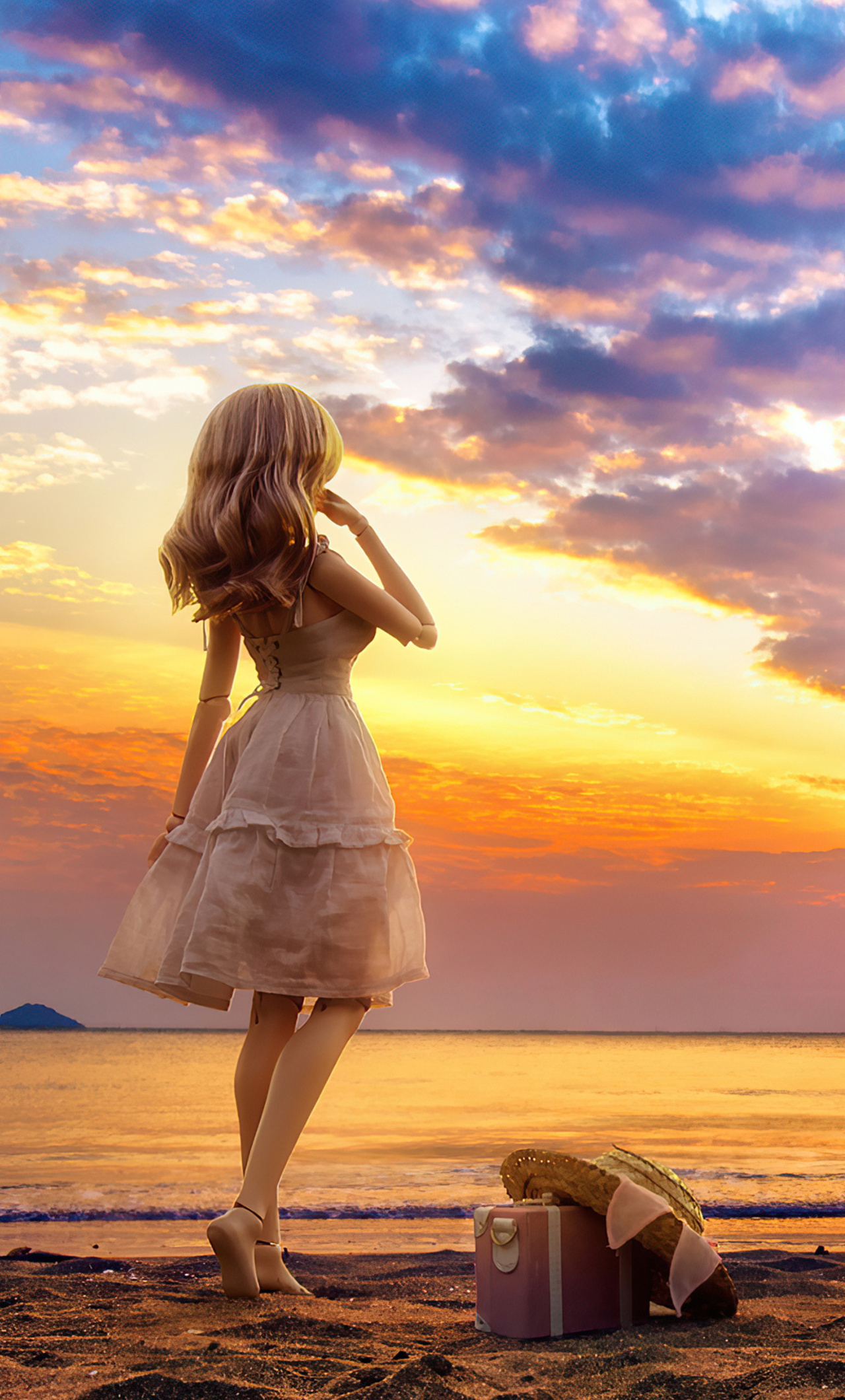 Doll Ocean Breeze iPhone HD 4k Wallpaper, Image, Background, Photo and Picture