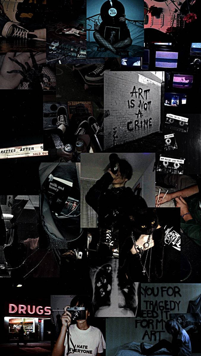 Download Collage Art Aesthetic Grunge iPhone Wallpaper