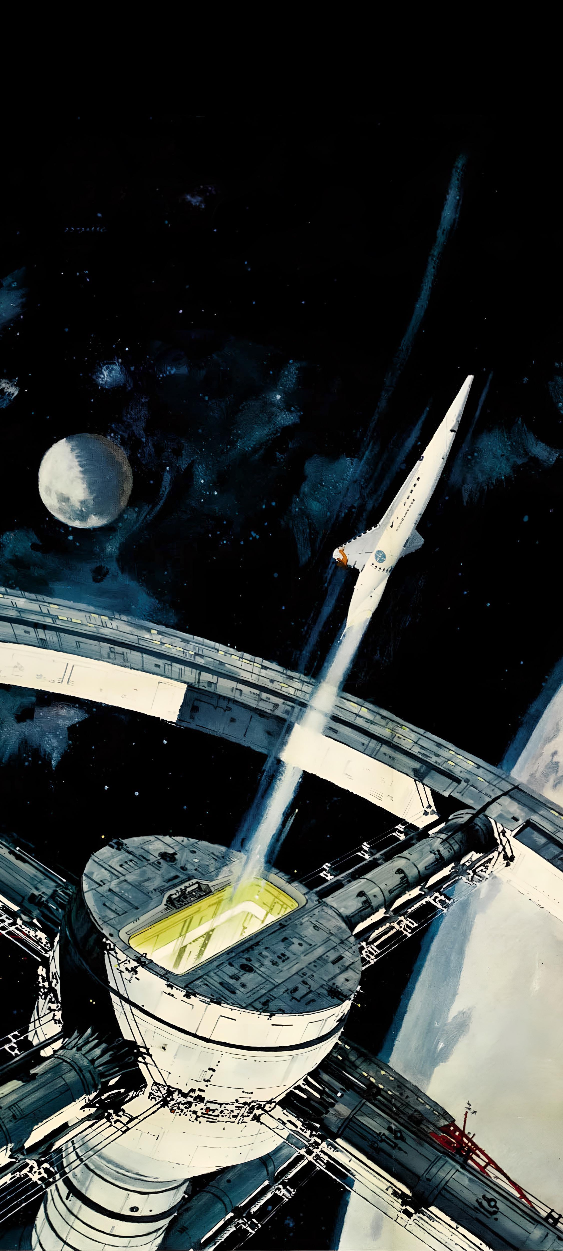2001: A Space Odyssey, movie film, phone wallpaper [2250x5000] [20:9]
