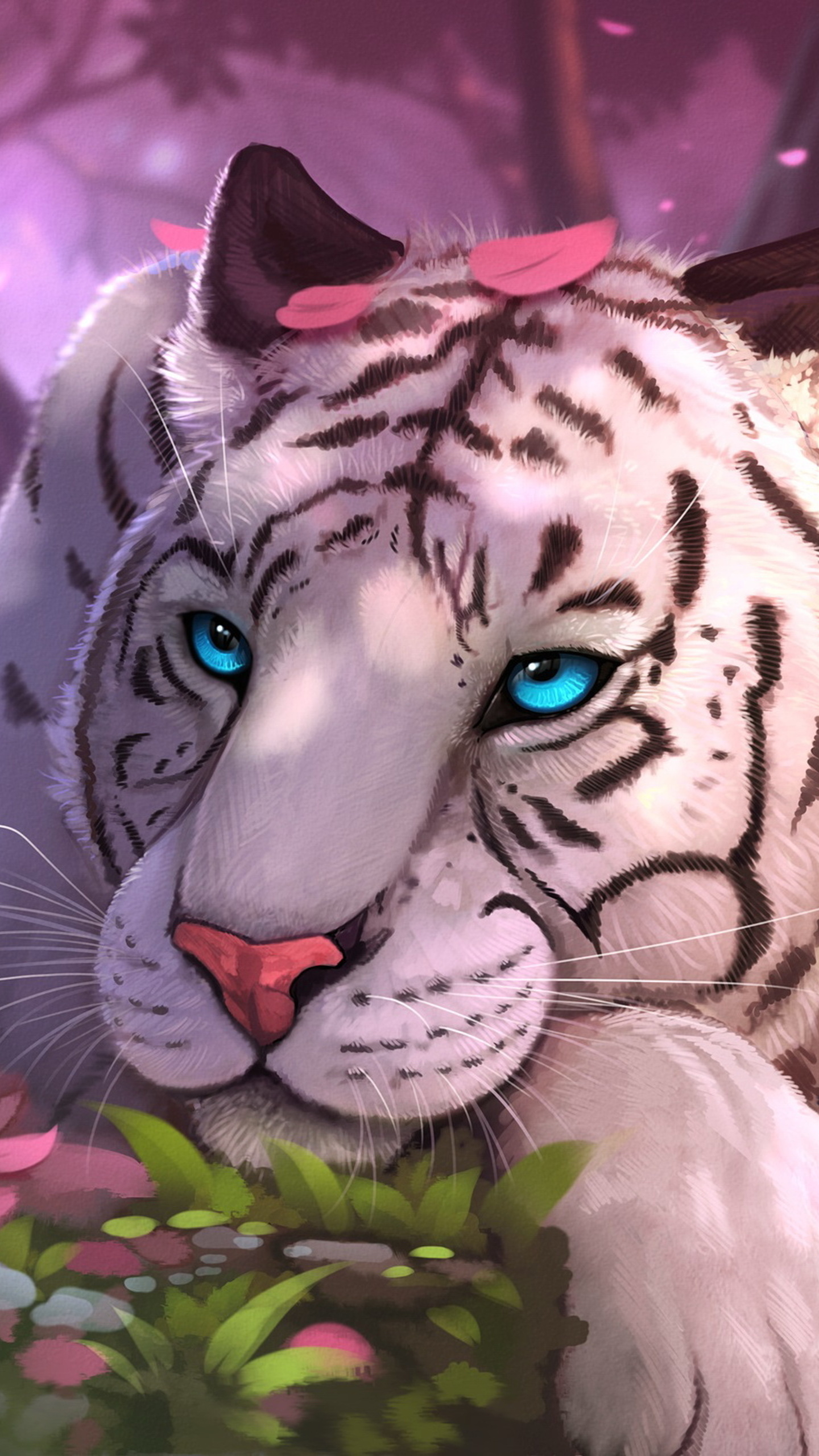 White Tiger Fantasy Art Samsung Galaxy S6, S7 , Google Pixel XL , Nexus 6, 6P , LG G5 HD 4k Wallpaper, Image, Background, Photo and Picture