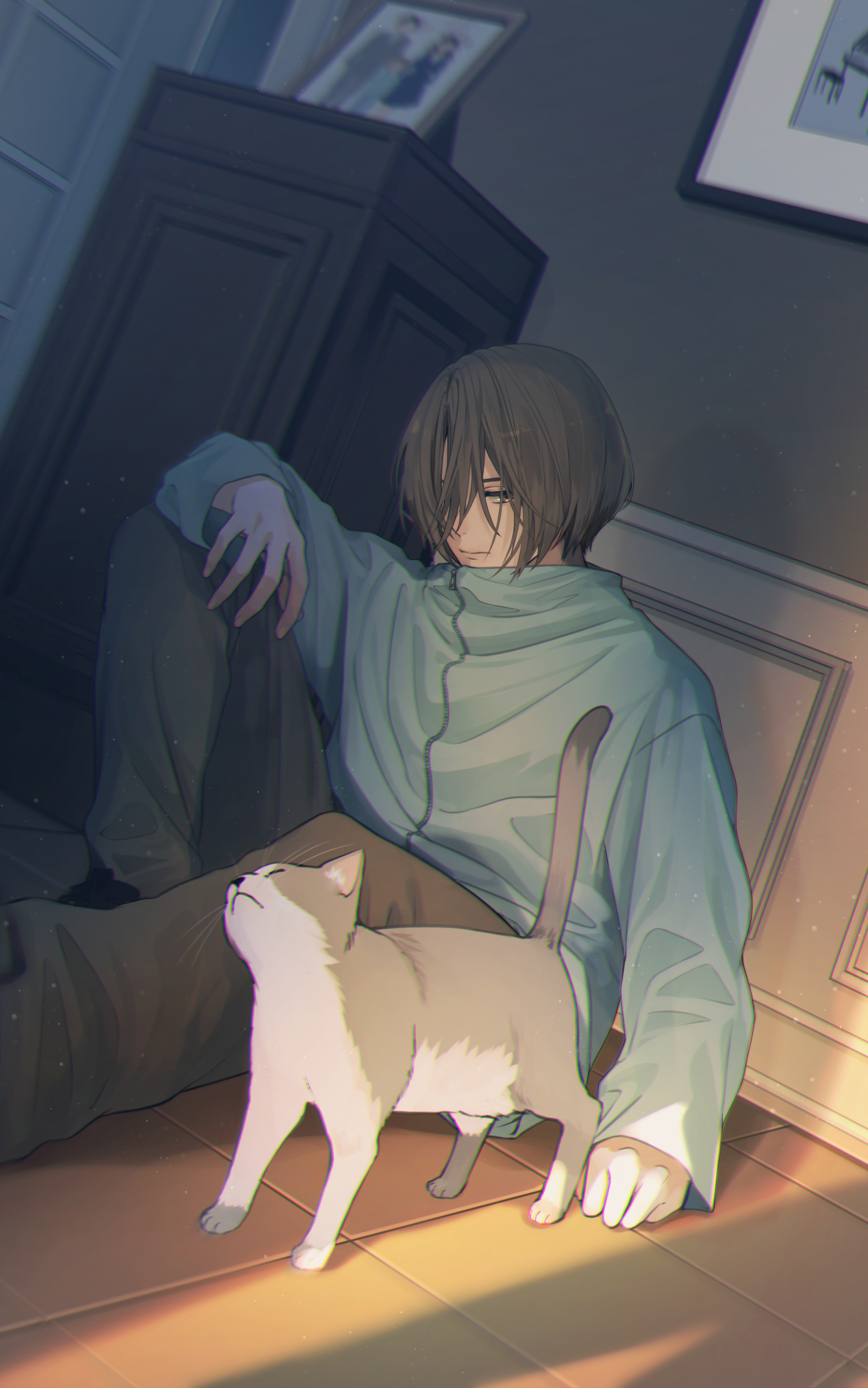 Mobile wallpaper: Anime, Cat, Boy, 1432035 download the picture for free