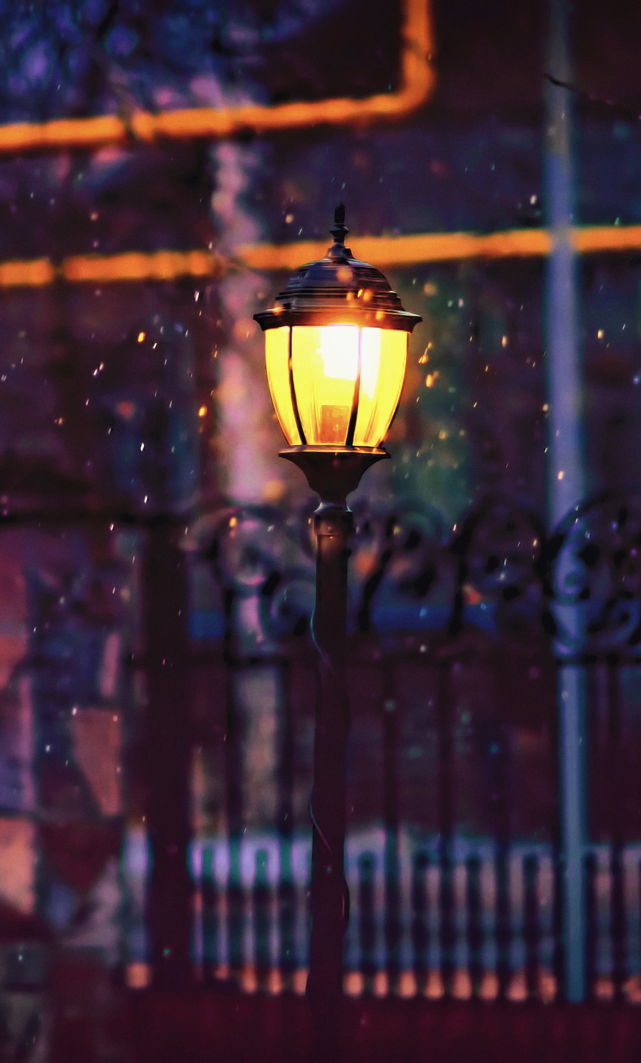 Street Light Fence 4k iPhone HD 4k Wallpaper, Image, Background, Photo and Picture