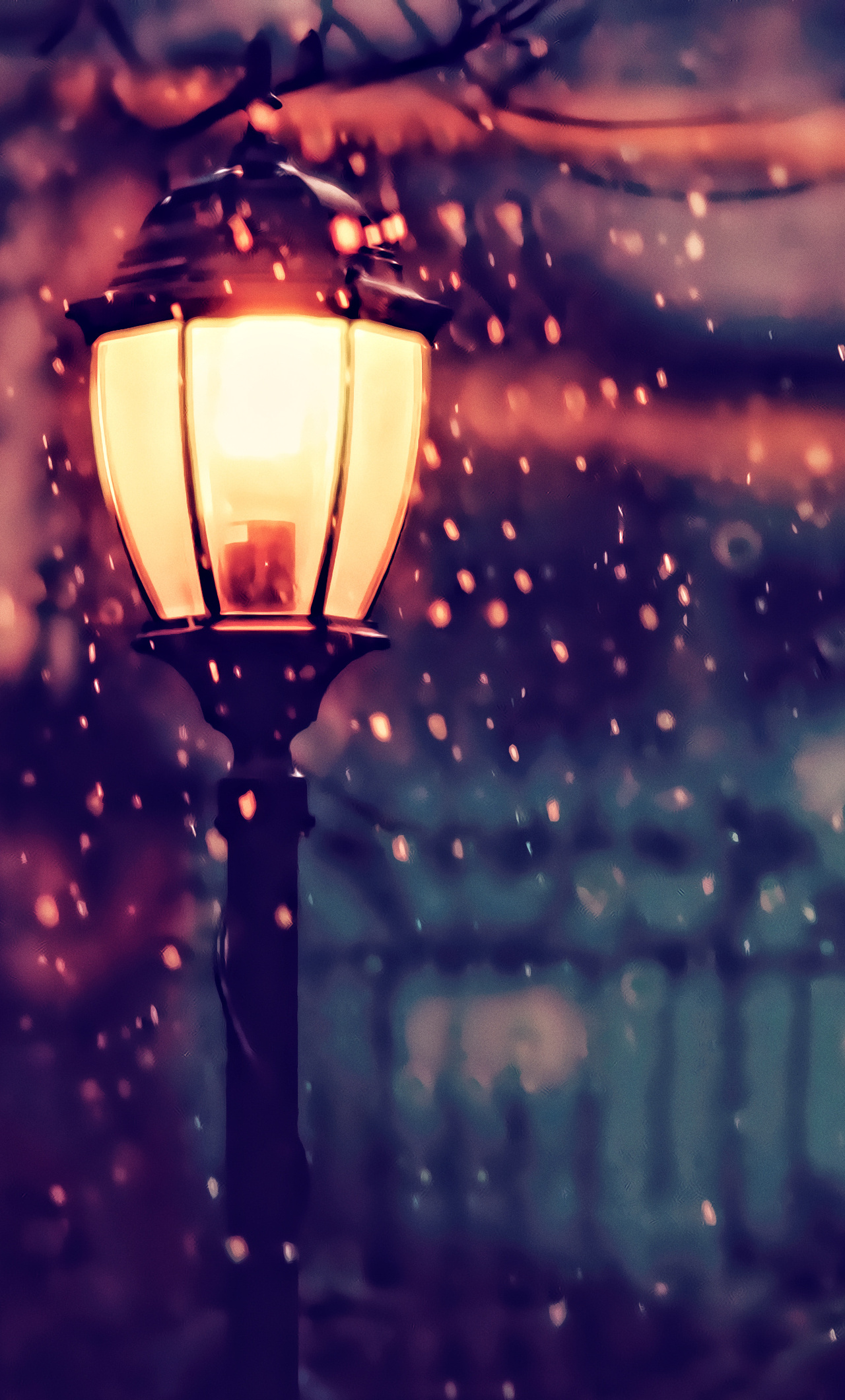 Street Light Winter 4k iPhone HD 4k Wallpaper, Image, Background, Photo and Picture