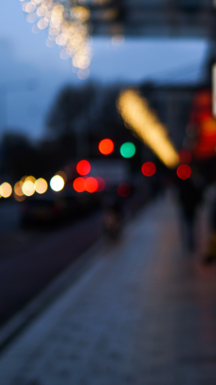 iPhone 6 wallpaper. bokeh street lights city art