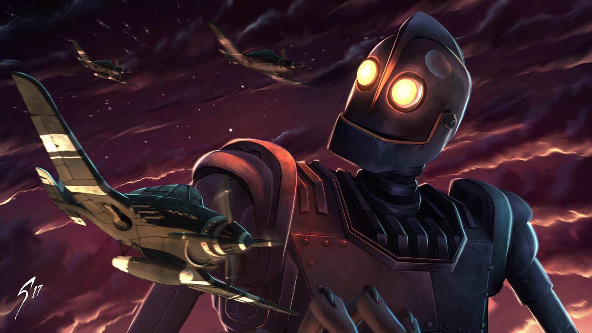 1920x1080 The Iron Giant, Robot, Aircraft wallpaper JPG