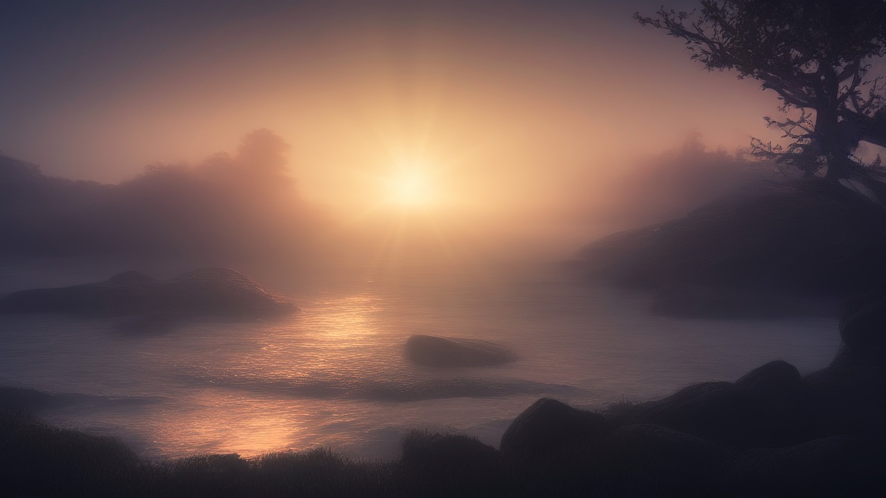 Sunset Ocean Shore