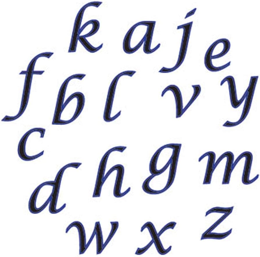 CK Products FMM Lower Case Script Alphabet Tappit Cutter Set 2: Alphabet Cookie Cutters: Home & Kitchen