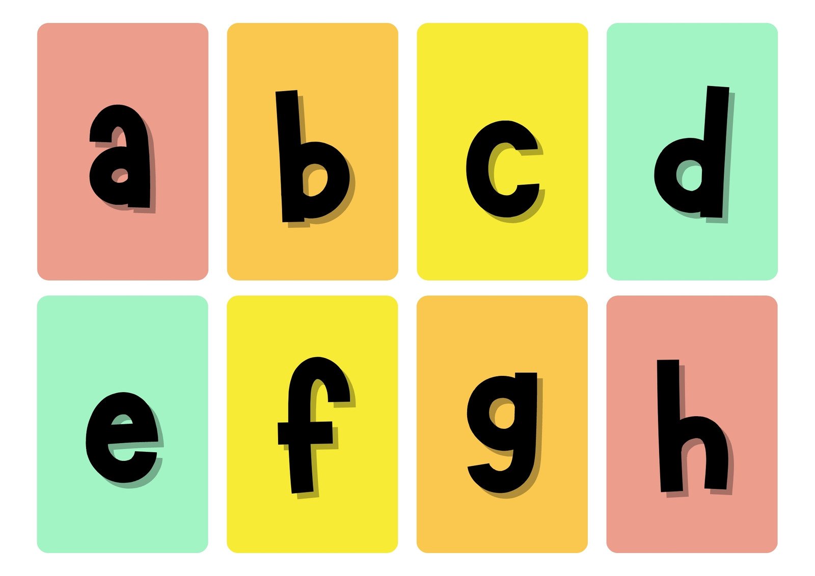 alphabet flashcard