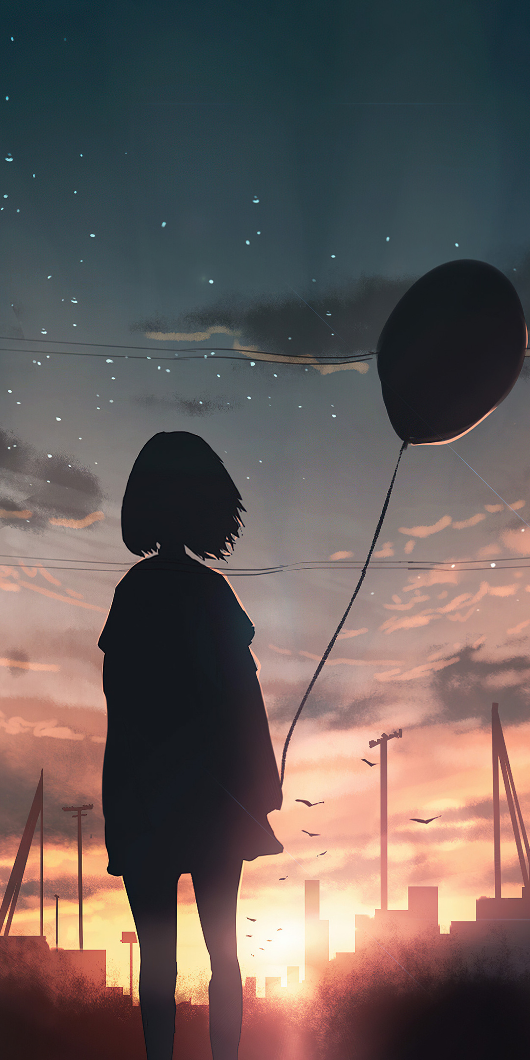 Anime Girl With Balloon In Hand One Plus 5T, Honor 7x, Honor view 10, Lg Q6 HD 4k Wallpaper, Image, Background, Photo and Picture