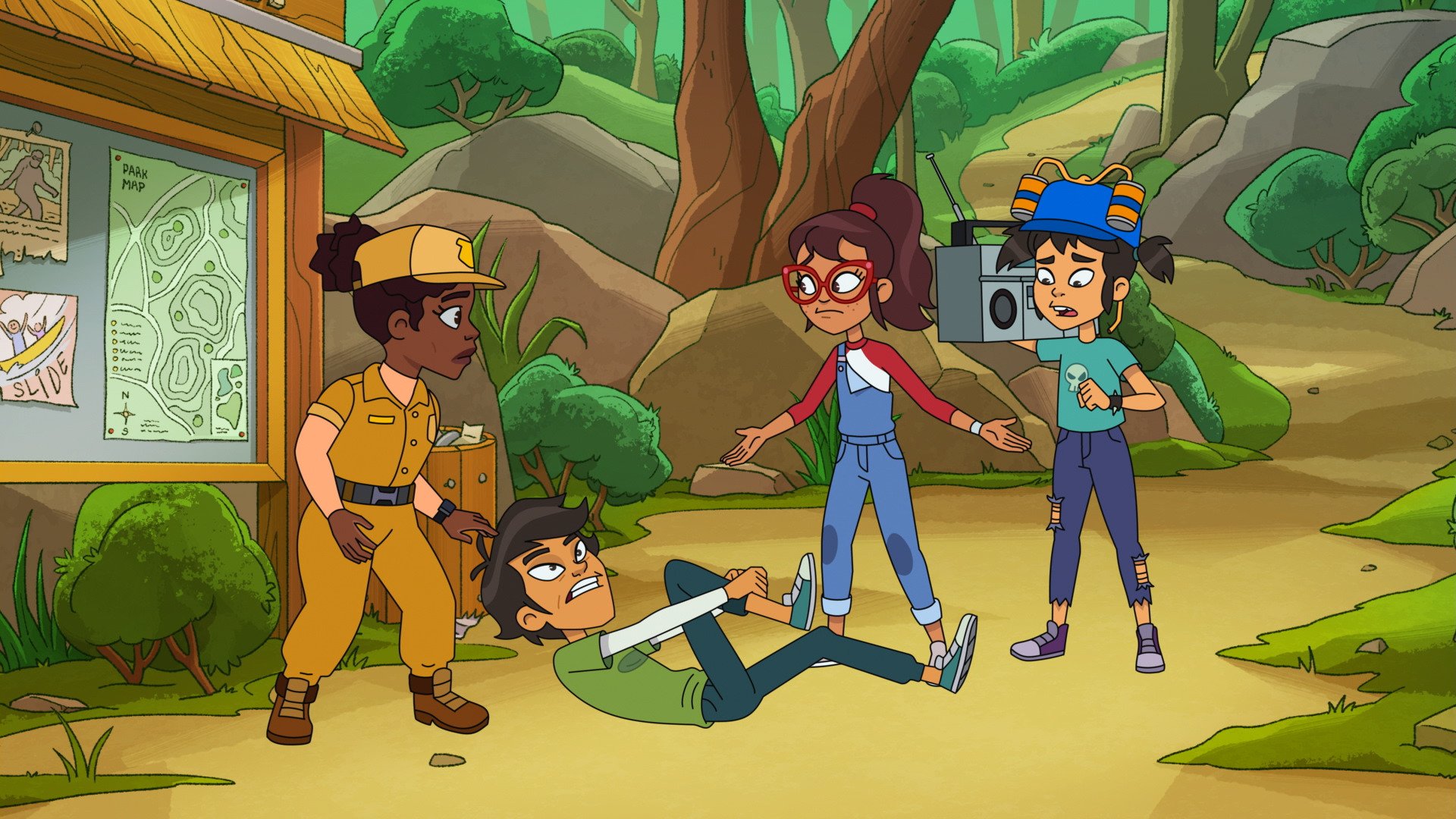 Hailey's On It Out Of Context's A Screenshot Of The New Episode Of Hailey's On It: S1 E13 Sight For Dinosaur Eyes Along For The Slide Will Released