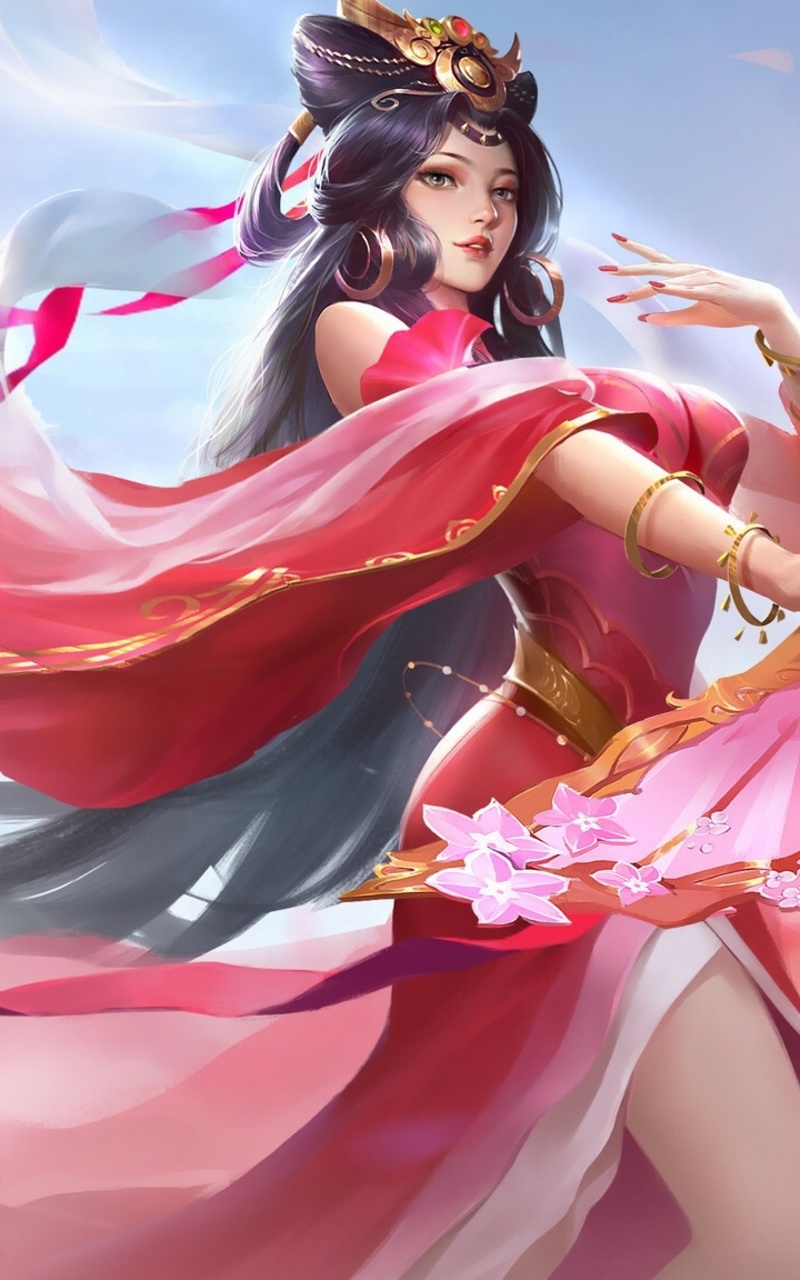 Anime Girl In Chinese Pink Dress Dancing Nexus 7, Samsung Galaxy Tab 10, Note Android Tablets HD 4k Wallpaper, Image, Background, Photo and Picture