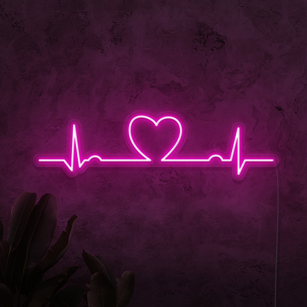 Heart Beat Neon Sign. Sketch & Etch US