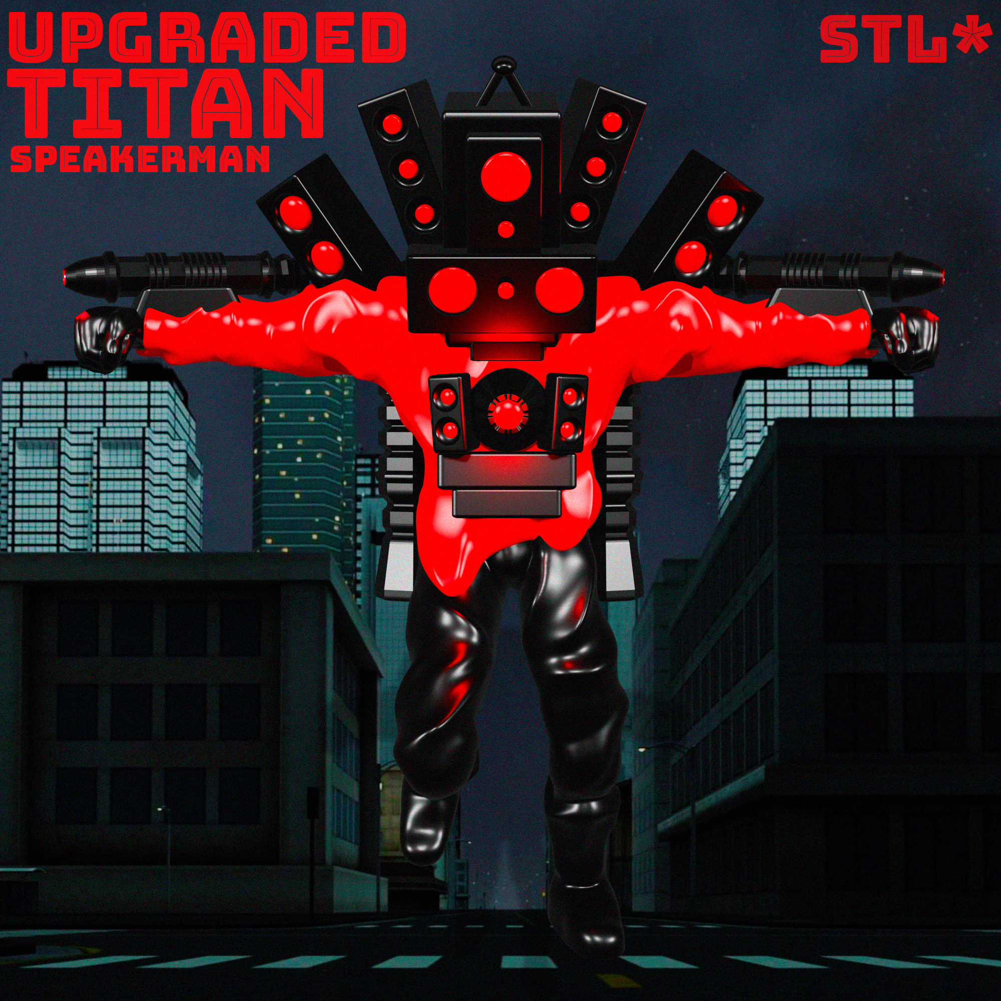 STL file UPGRADED TITAN SPEAKERMAN from SKIBIDI TOILETD FAN ART・3D print design to download・Cults