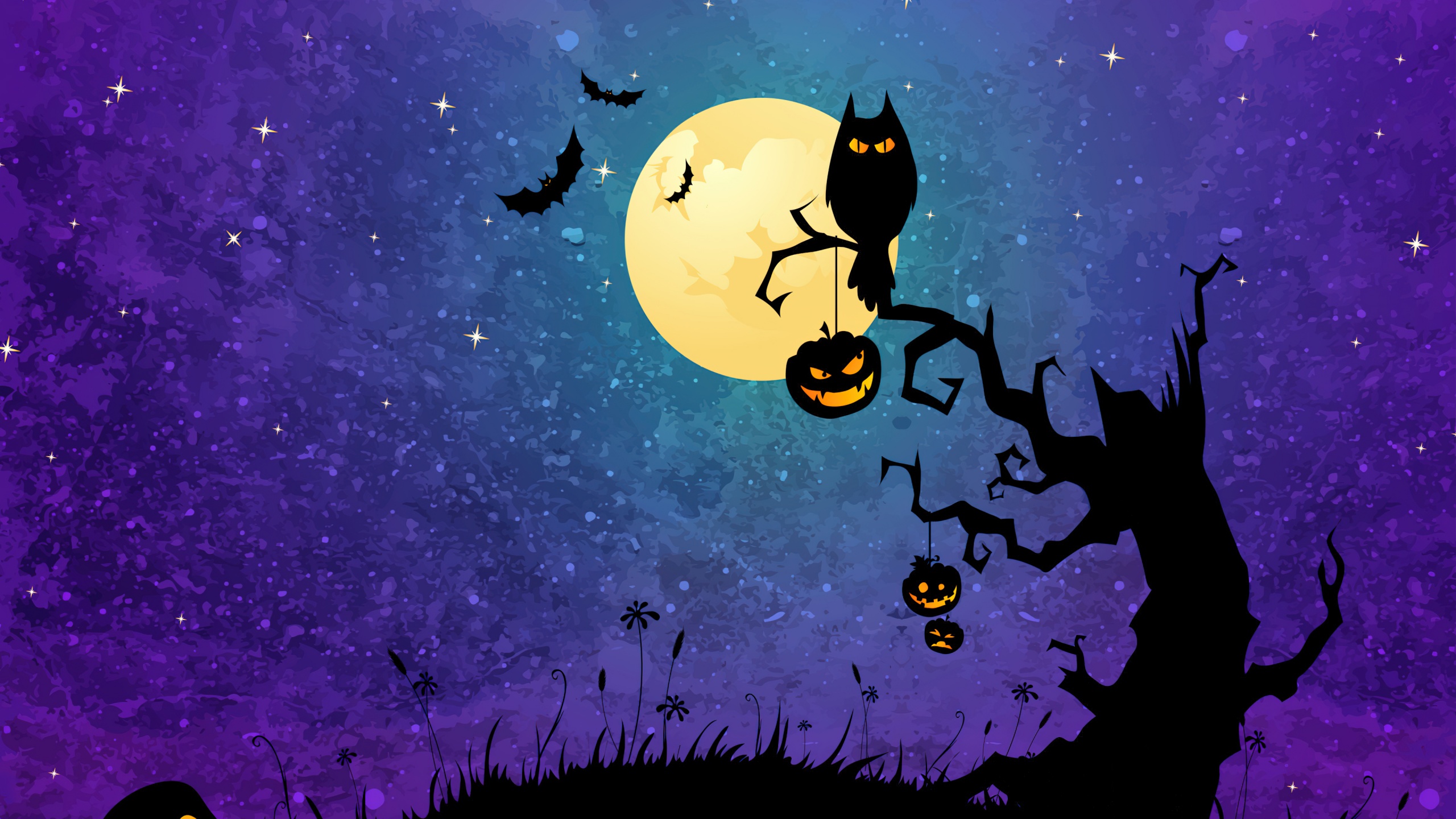 Halloween background Wallpaper 4K, Halloween night, Halloween Bats