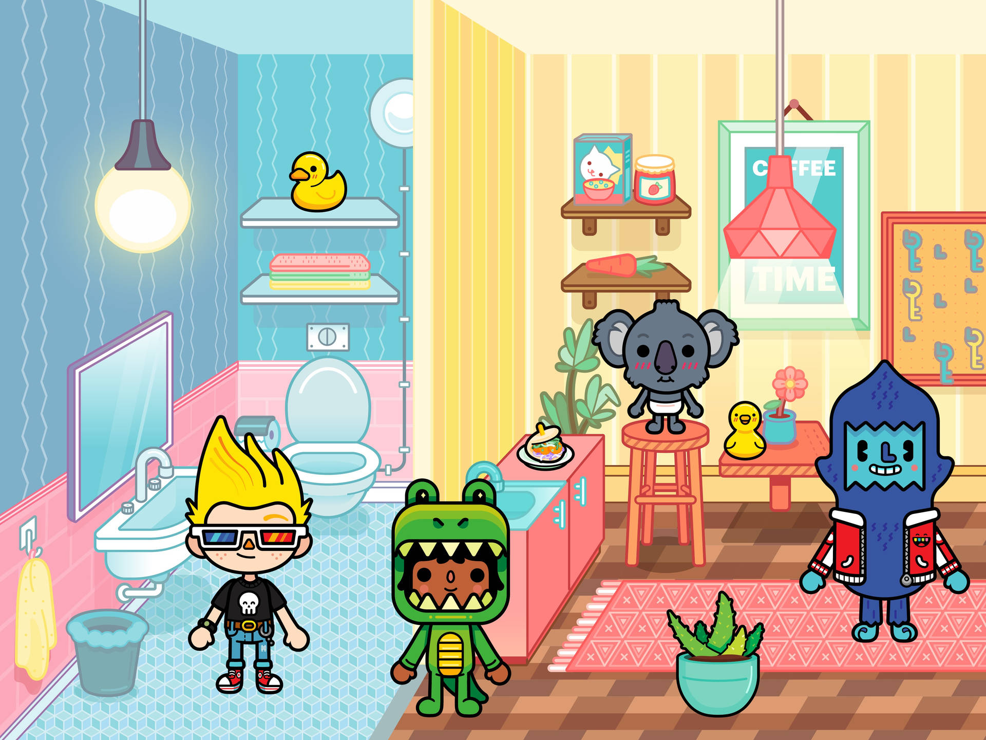 Download Happy Toca Boca Home Wallpaper