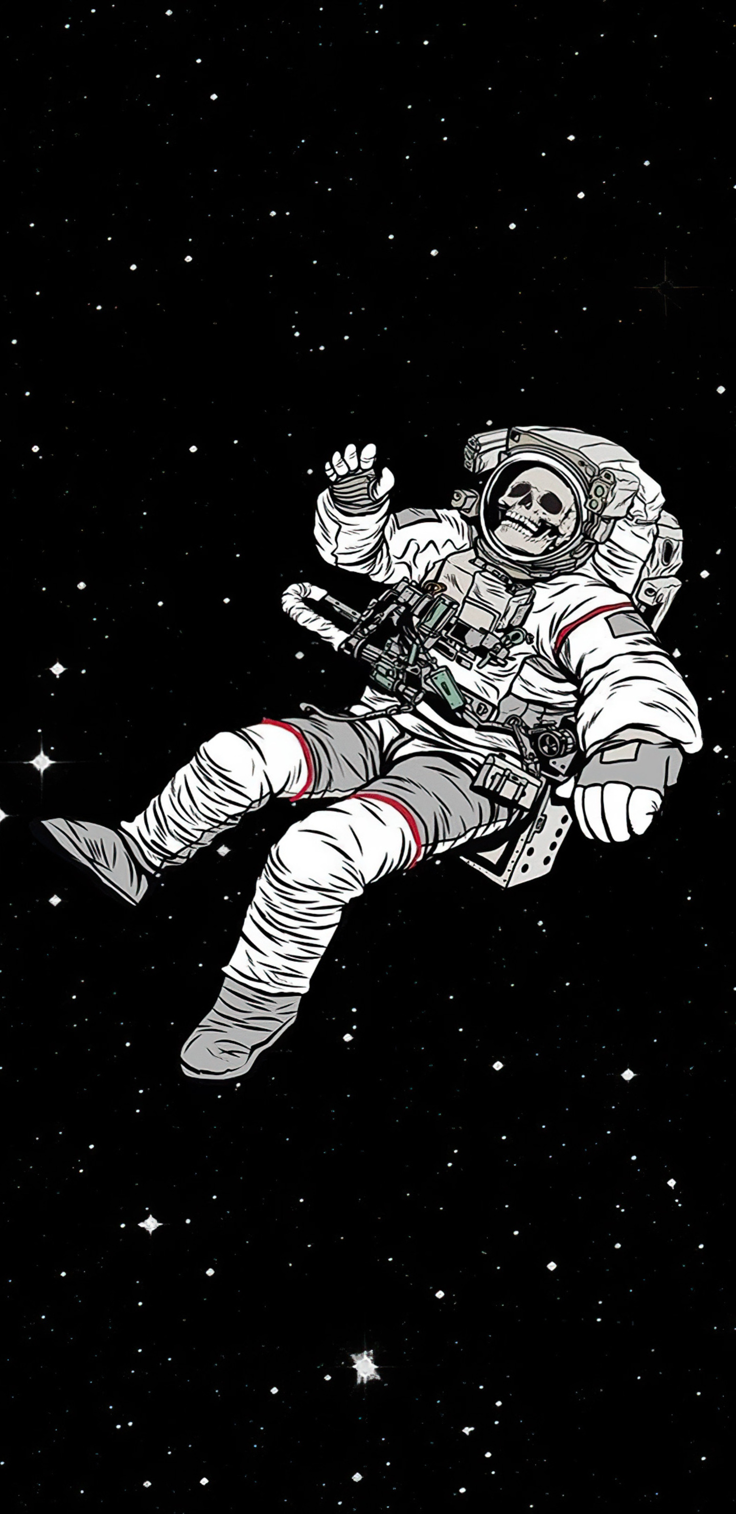 Astronaut Skull Sky Falling Dark 4k Samsung Galaxy Note 9, 8, S9, S8, SQHD HD 4k Wallpaper, Image, Background, Photo and Picture