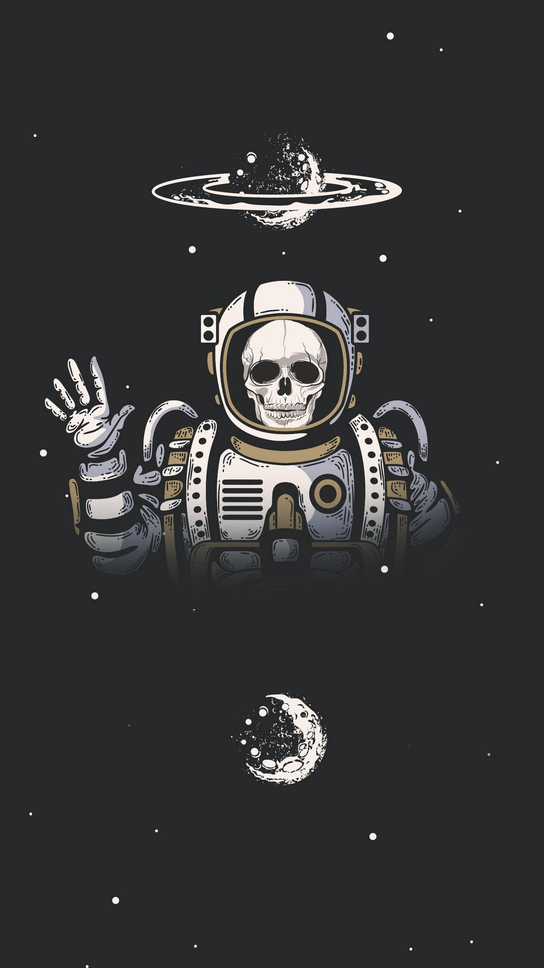 Download Space Astronaut Skeleton Wallpaper
