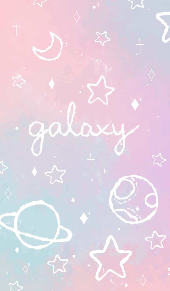 Download Cute Pastel Galaxy Drawing Wallpaper