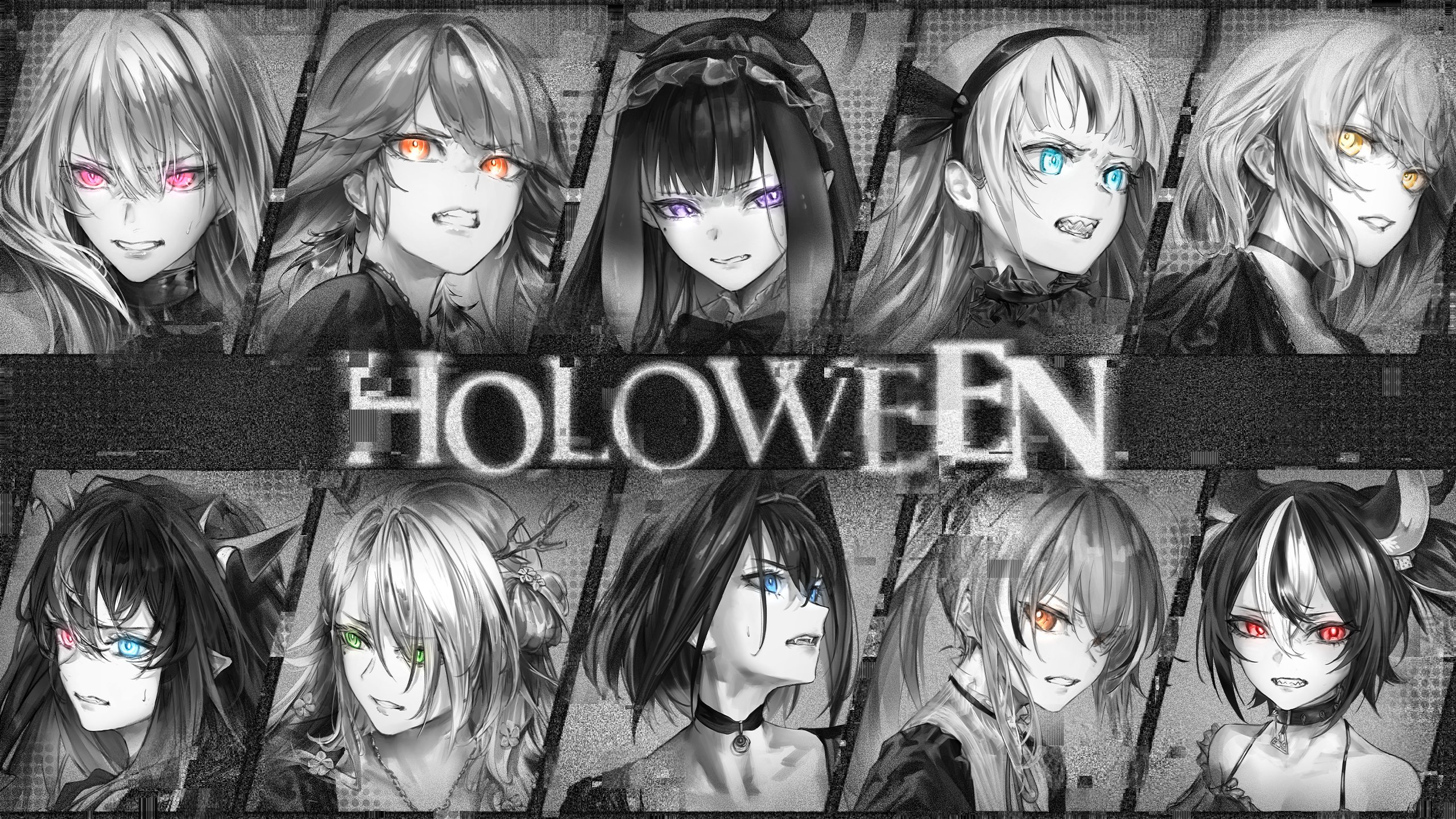 Hyde was in charge of creating the key visual illustrations for holoEN halloween event. Thank you for the great opportunity and I hope you all enjoy the stories written