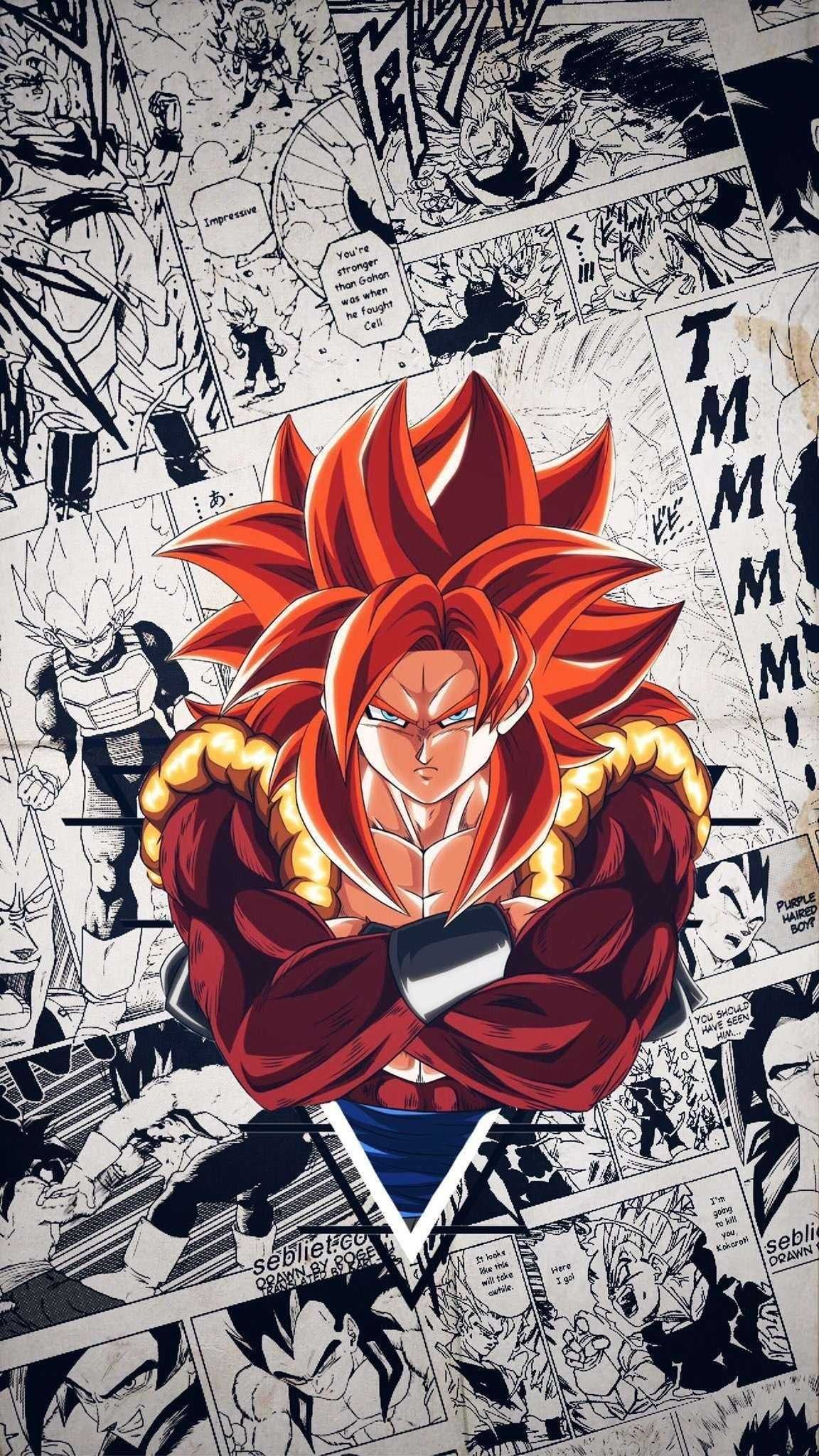 Gogeta SSJ4 Wallpaper. Dragon ball painting, Dragon ball art goku, Dragon ball artwork
