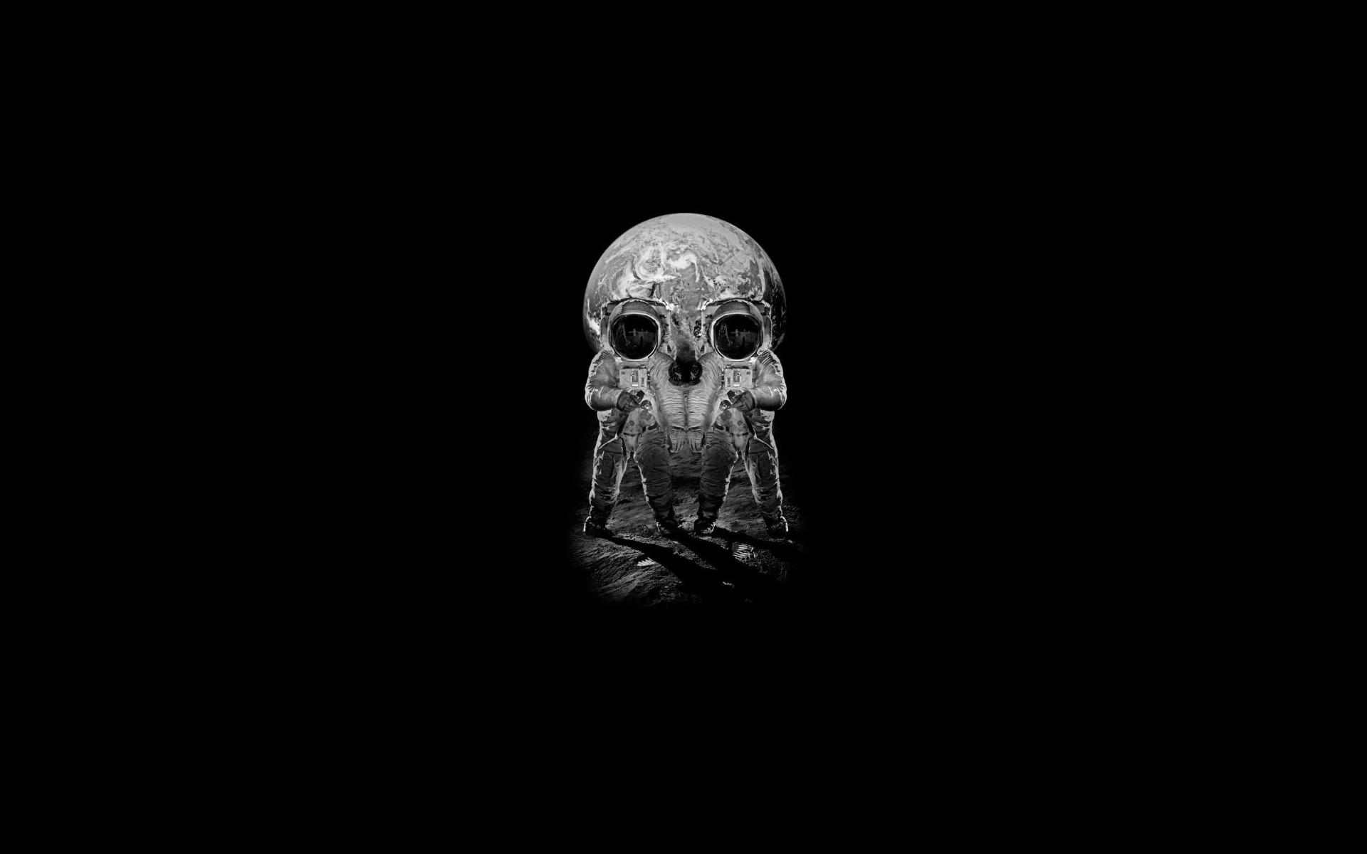 HD desktop wallpaper: Dark, Sci Fi, Skull, Astronaut download free picture