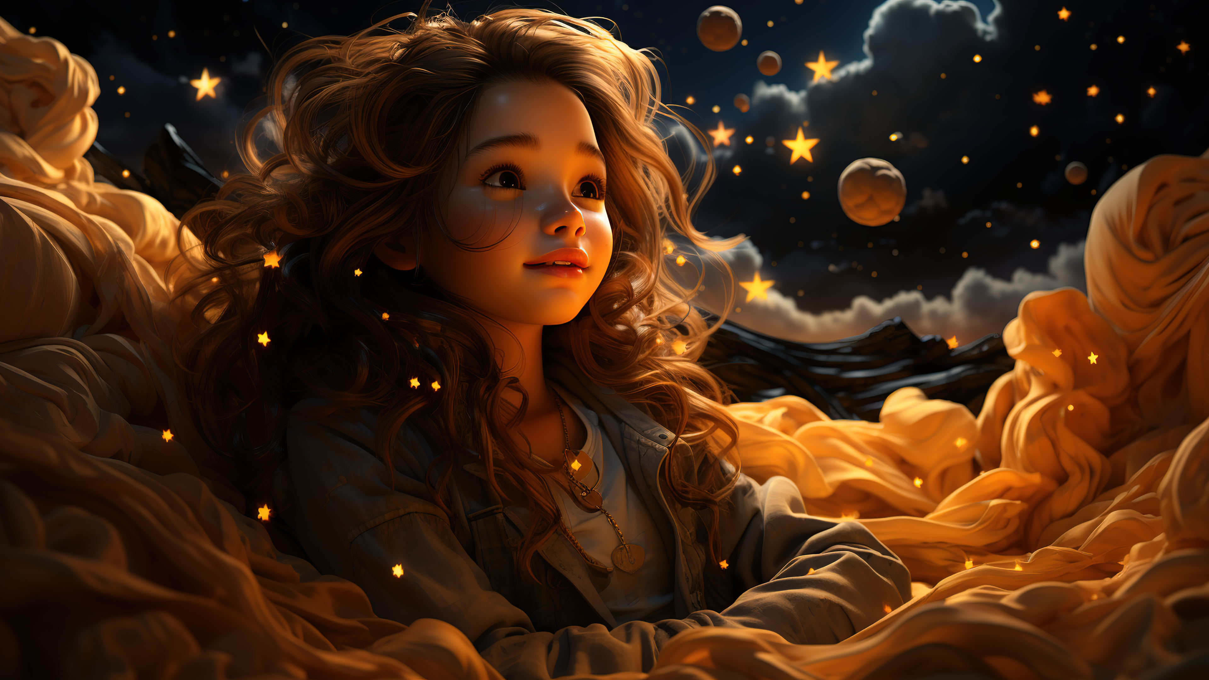 Cute Girl Wallpaper 4K, Dreamy