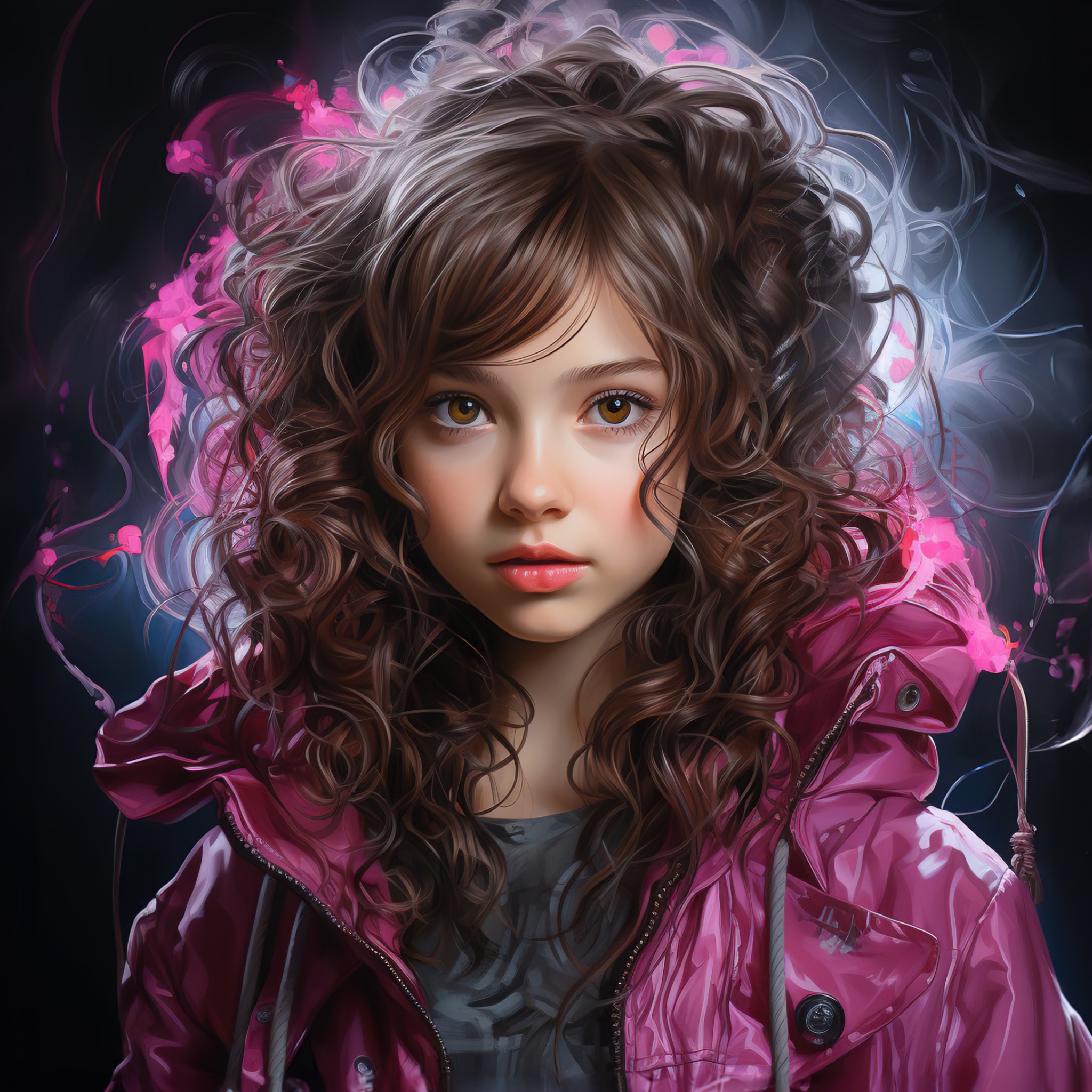 Cute Girl Wallpaper 4K, AI art, Girly