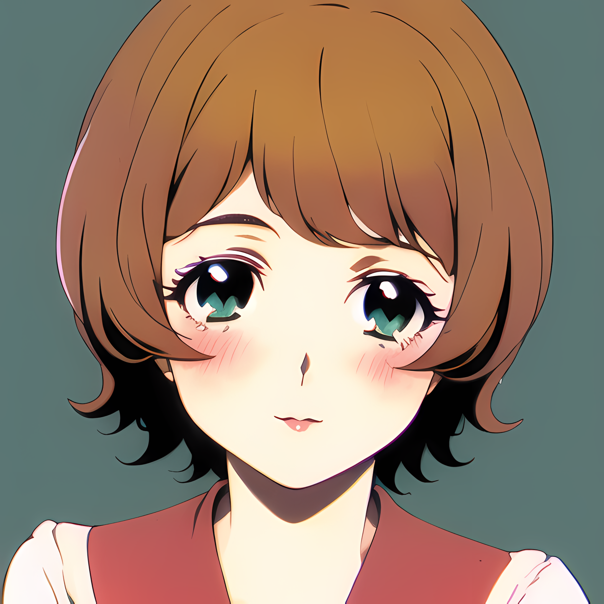 Anime Girls Novel Ai Face Women Portrait Minimalism Blushing Wallpaper:2048x2048