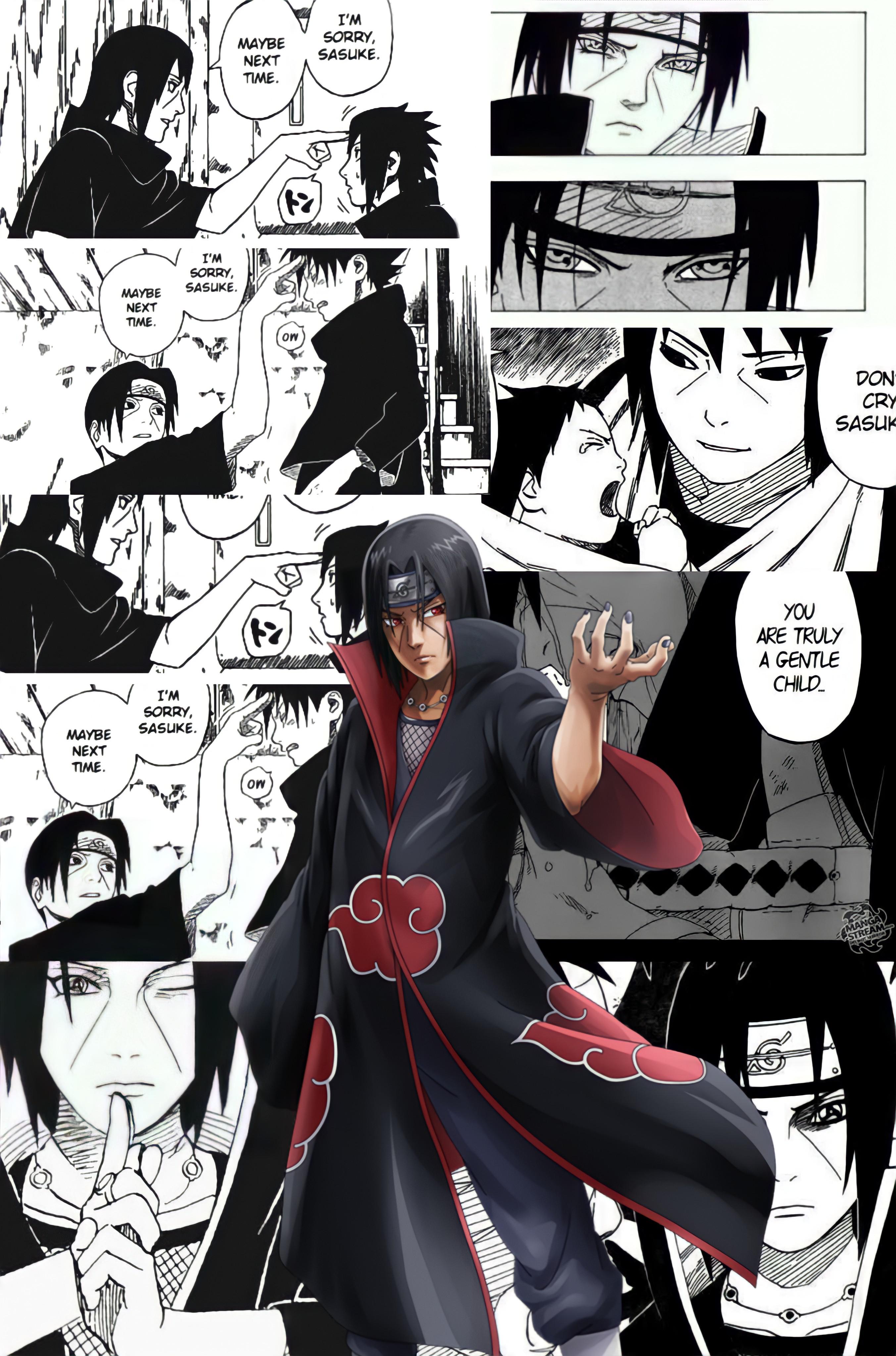 Obito, Sasuke, Itachi Uchiha Manga Panel Fanart