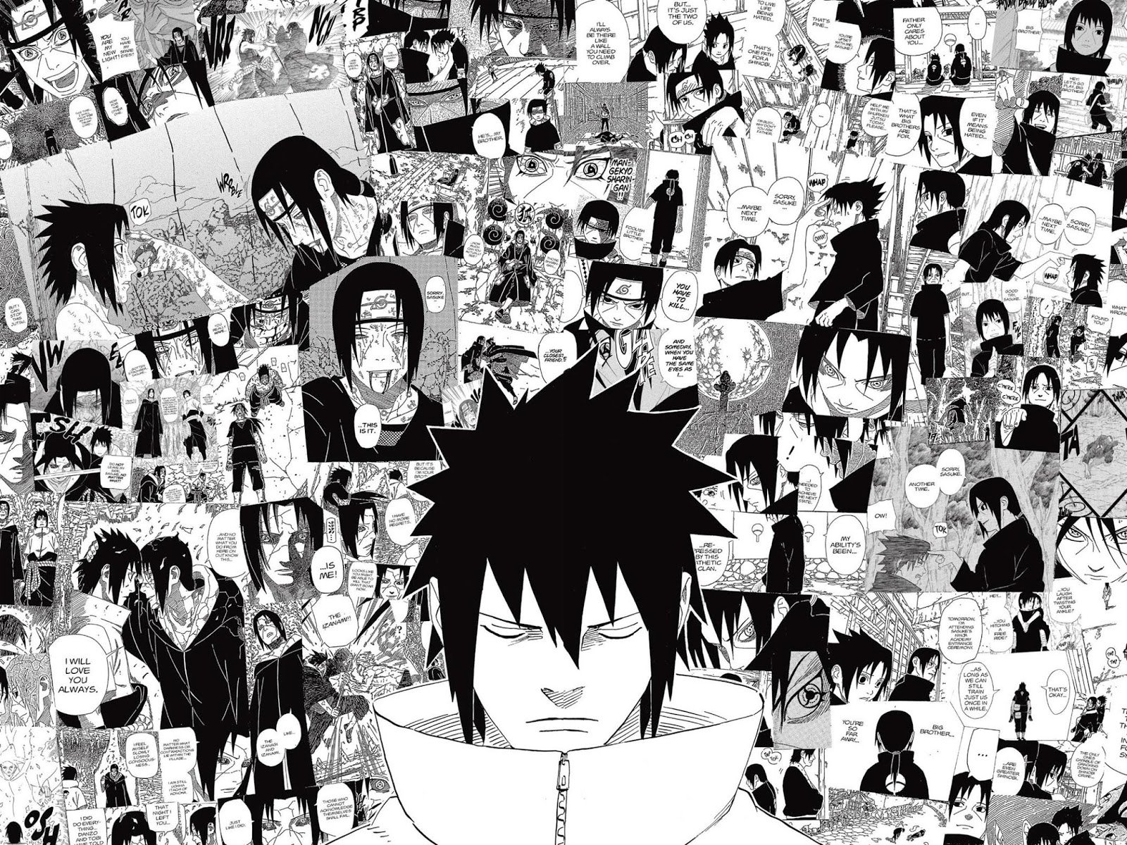 Daily Itachi i die a lil bit on the inside thinking about how kishimoto himself made this collage of sasuke and itachi moments like bro didnt you know my