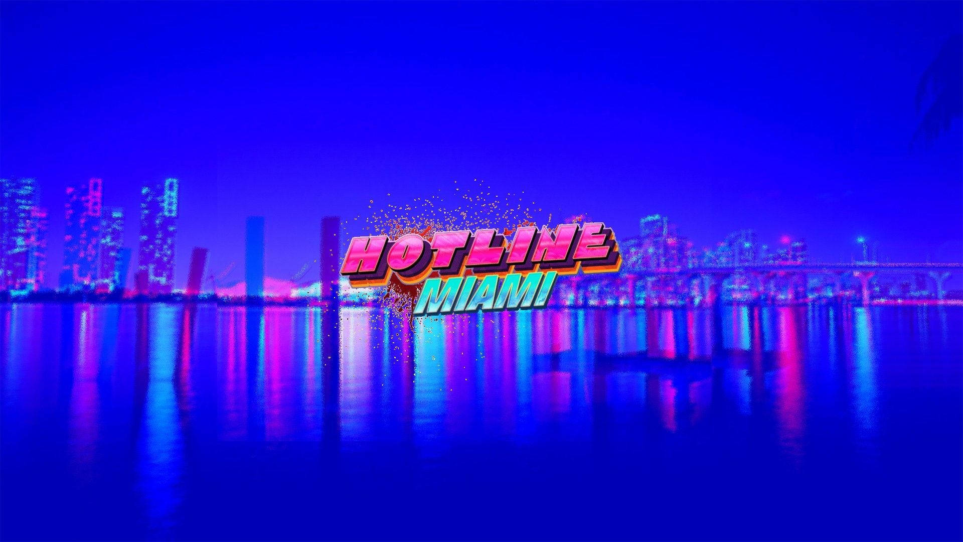Download An Inviting Neon Scene of Hotline Miami Wallpaper