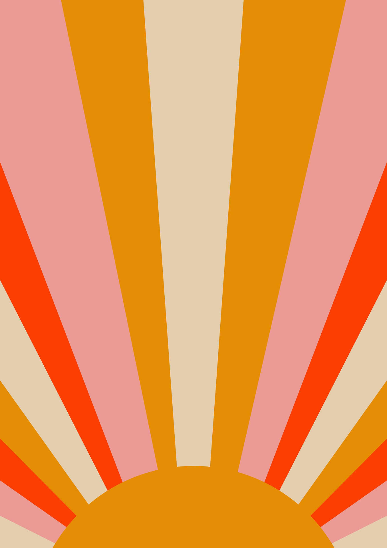 Download 70s Retro Sun Design with Vibrant Colors Wallpaper
