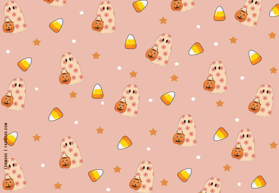 Spooktacular Halloween Wallpaper Good Ideas for Every Device, Flowery Ghost Wallpaper. Colour + Mood + Style Inspiration