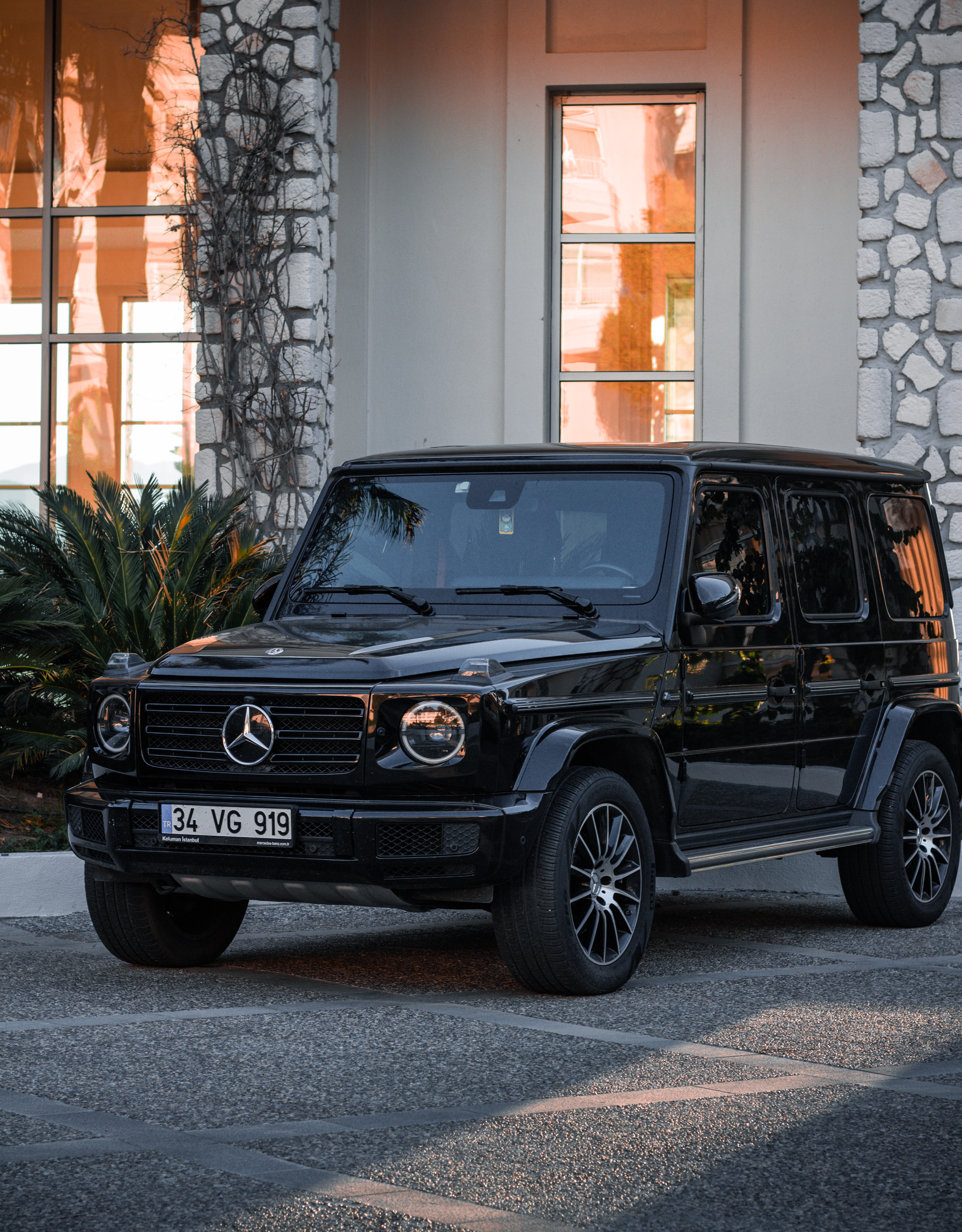 Black Mercedes Benz G Class Suv Parked Beside Green Plants · Free