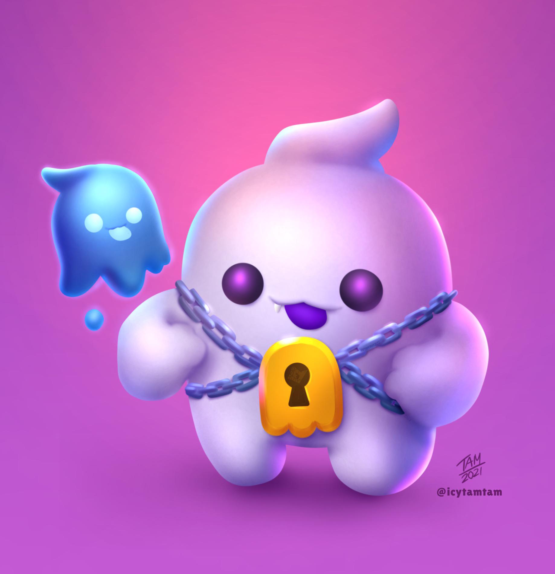 Ghost Squeak fan art :3 I love this skin though simple in design!