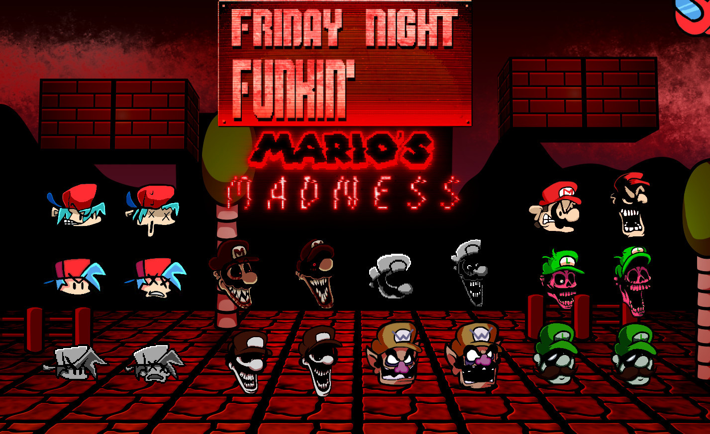 FNF Mario's Madness Colored icon FNF [Friday Night Funkin'] [Mods]