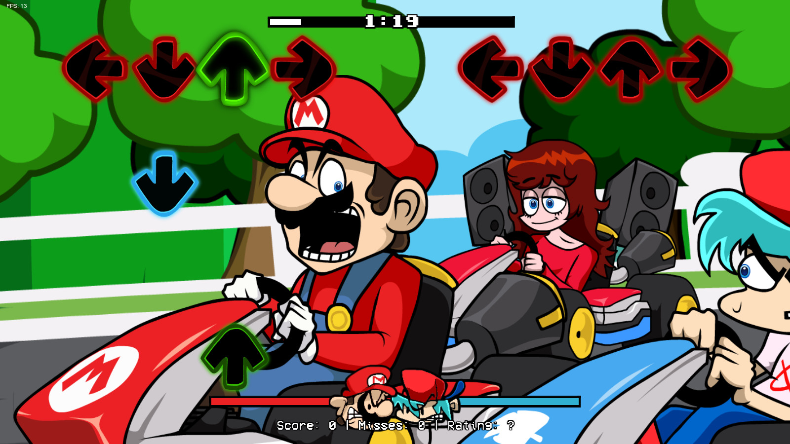 FNF Mario's Madness Colored icon FNF [Friday Night Funkin'] [Mods]