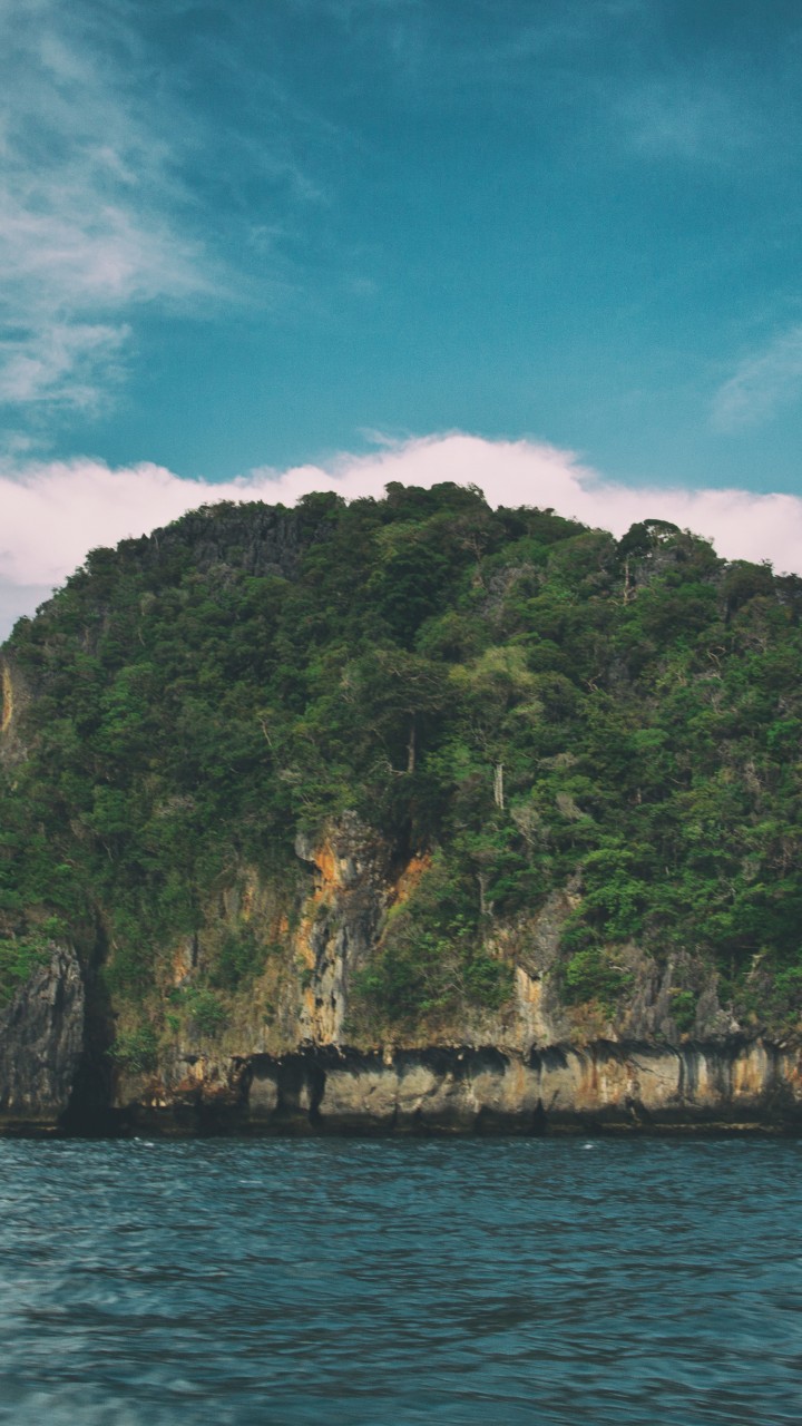 Wallpaper Turtle island, 5k, 4k wallpaper, Krabi, Thailand, Andaman Sea, clouds, Nature