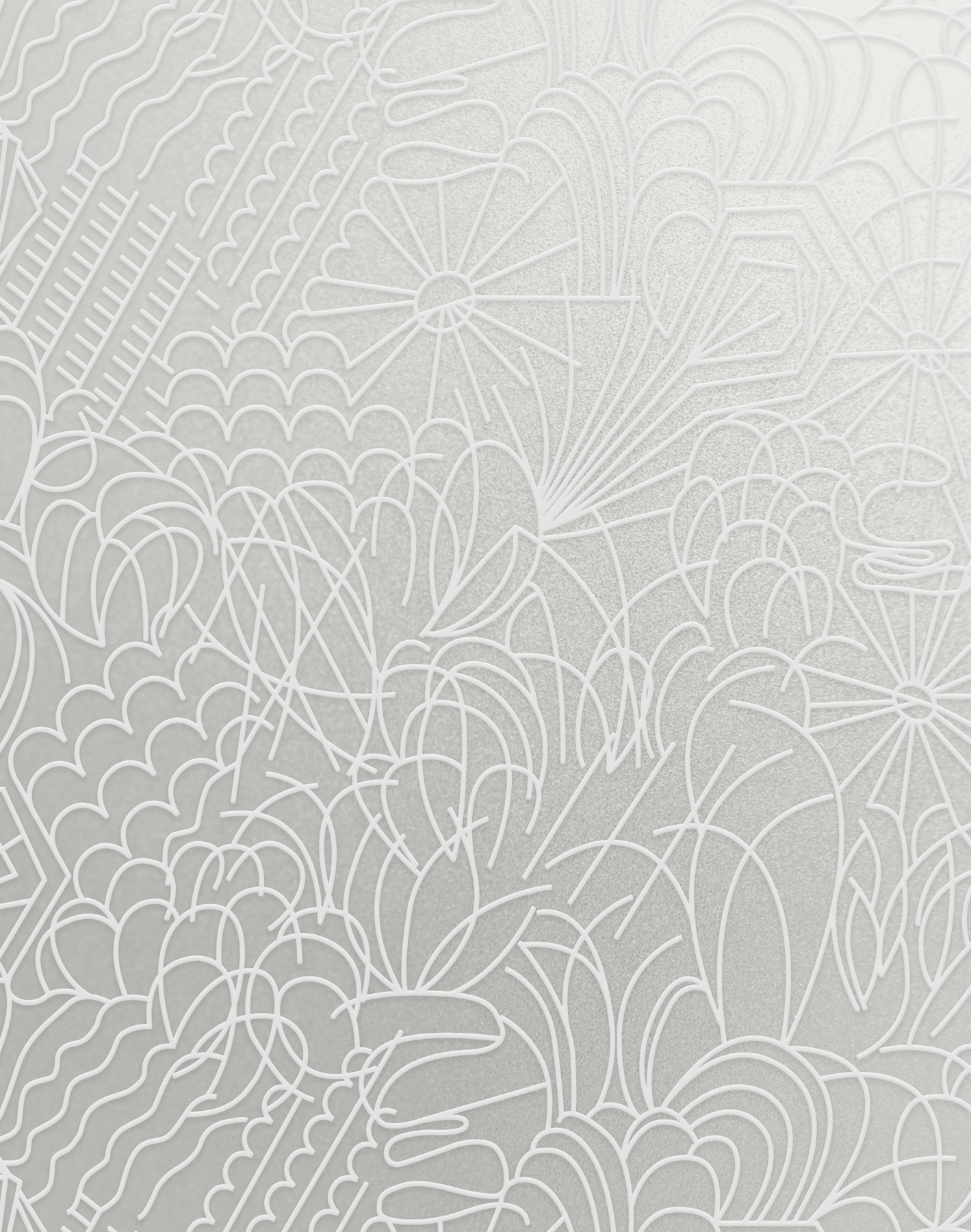 Pop, White Flock Silver Lustre